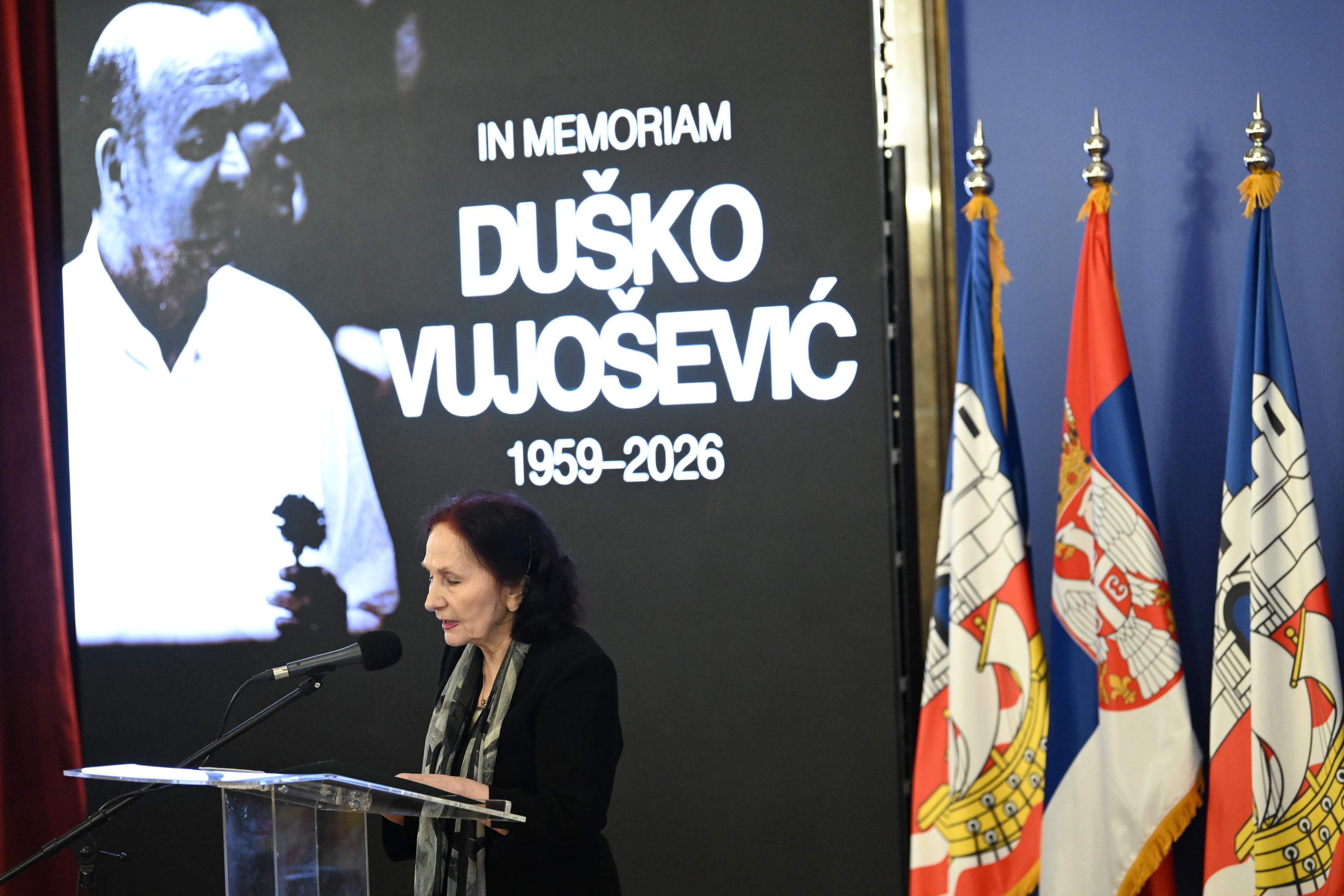 Beograd, 14.4.2026. Skupština grada, komemoracija Dule Vujošević, Duško Vujošević