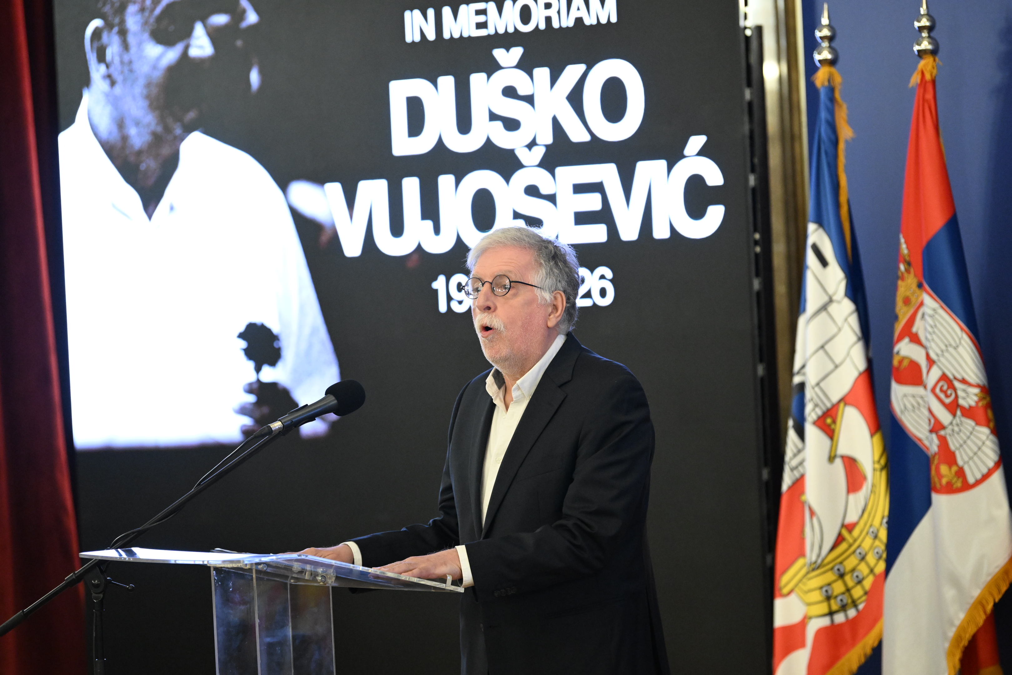 Beograd, 14.4.2026. Skupština grada, komemoracija Dule Vujošević, Duško Vujošević