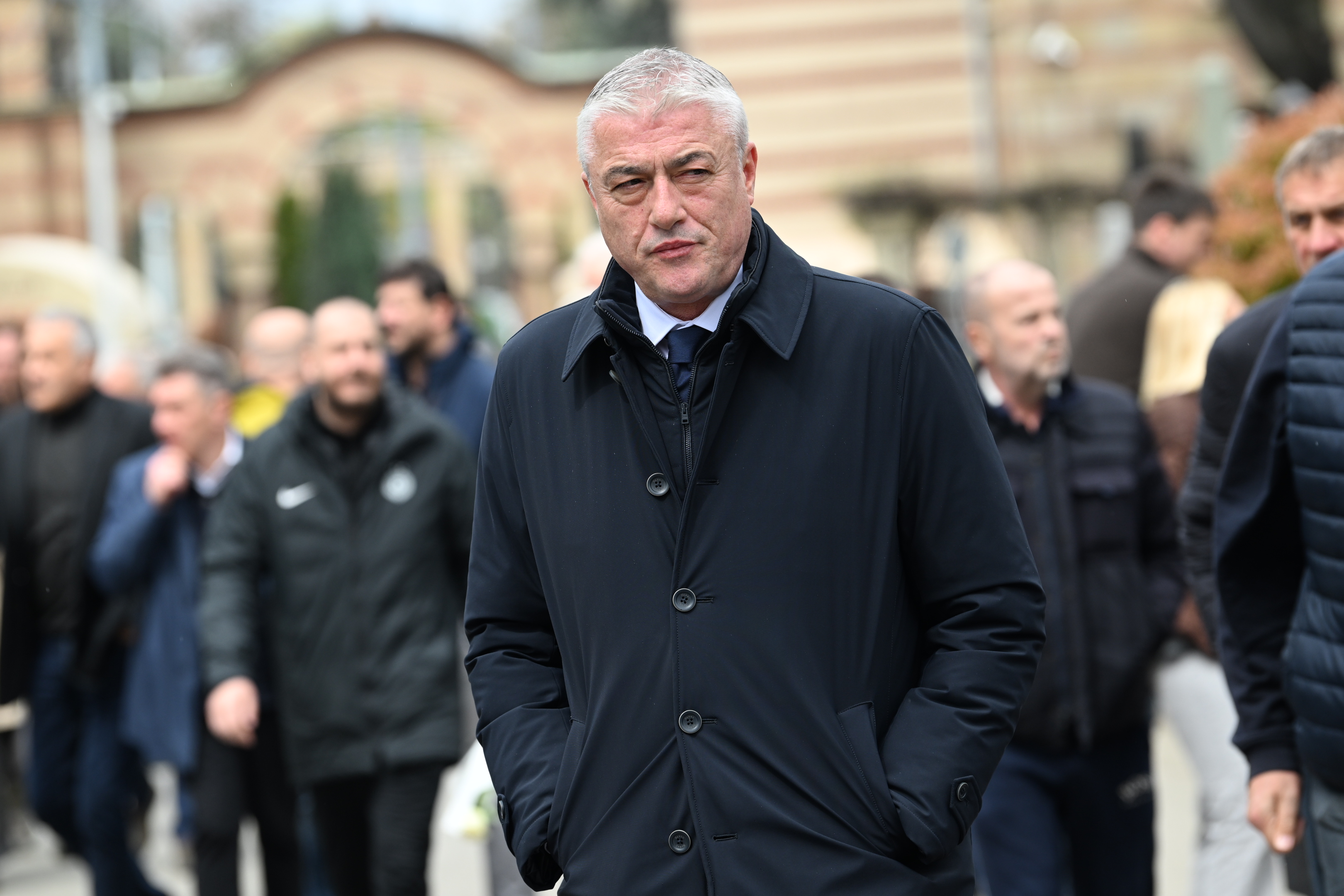 Beograd, 14.4.2026. Novo groblje, opelo i sahrana, Dule Vujošević, Duško Vujošević