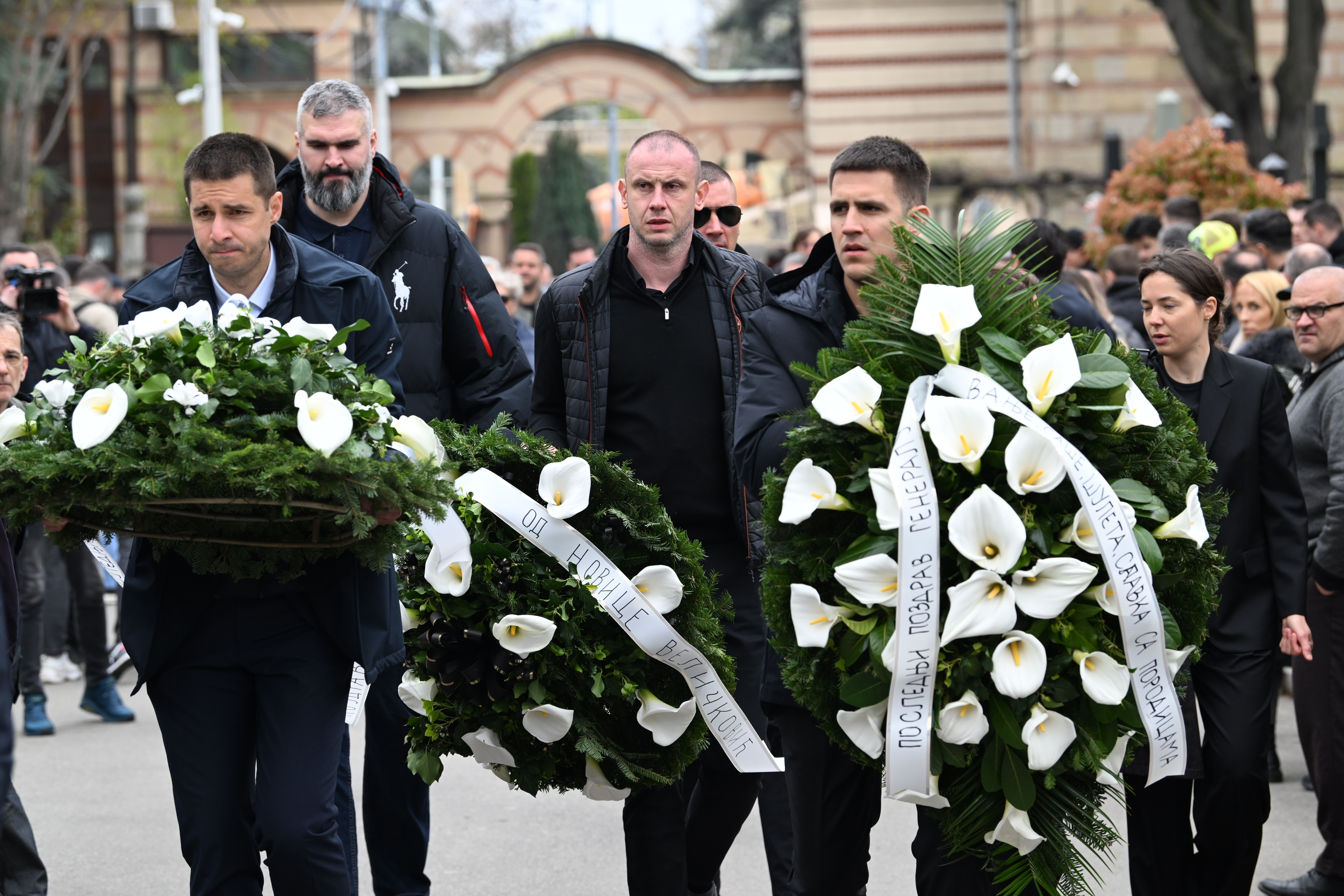 Beograd, 14.4.2026. Novo groblje, opelo i sahrana, Dule Vujošević, Duško Vujošević