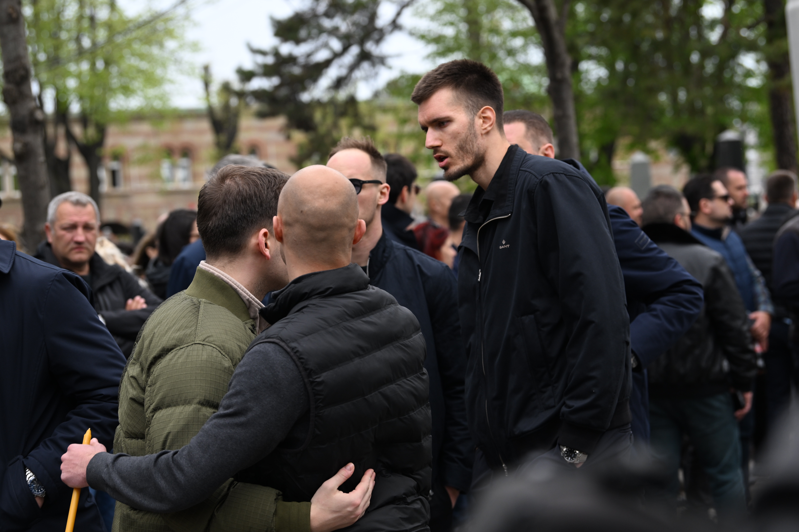Beograd, 14.4.2026. Novo groblje, opelo i sahrana, Dule Vujošević, Duško Vujošević