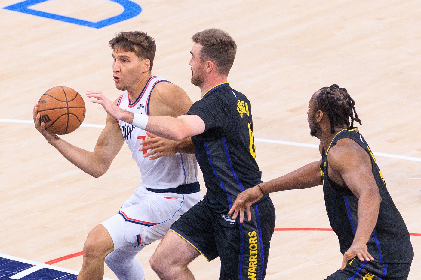 April 12, 2026, Inglewood, California, USA: Bogdan Bogdanovic #7