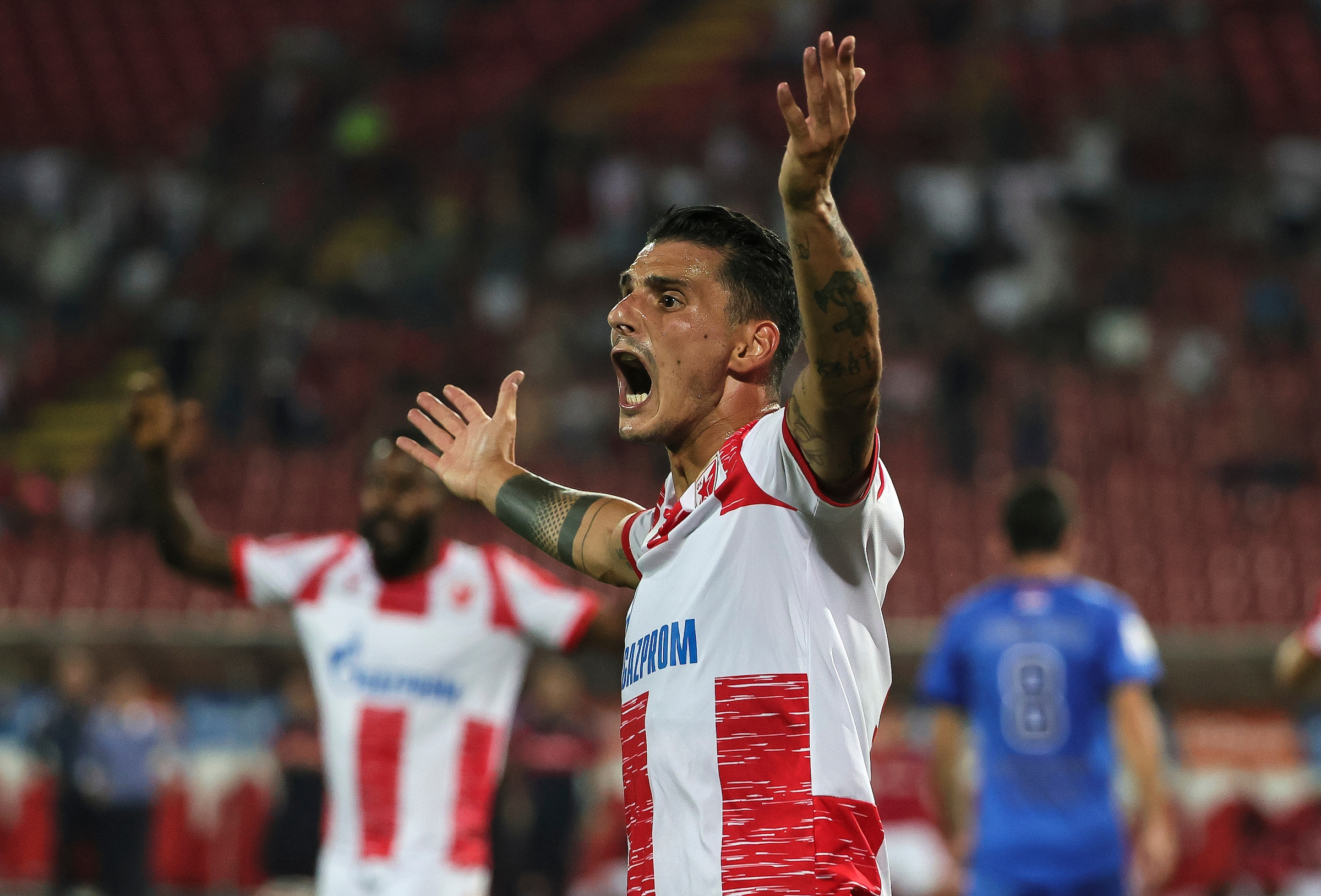 Filippo Falco (R) and Guelor KangaFudbal-Super League