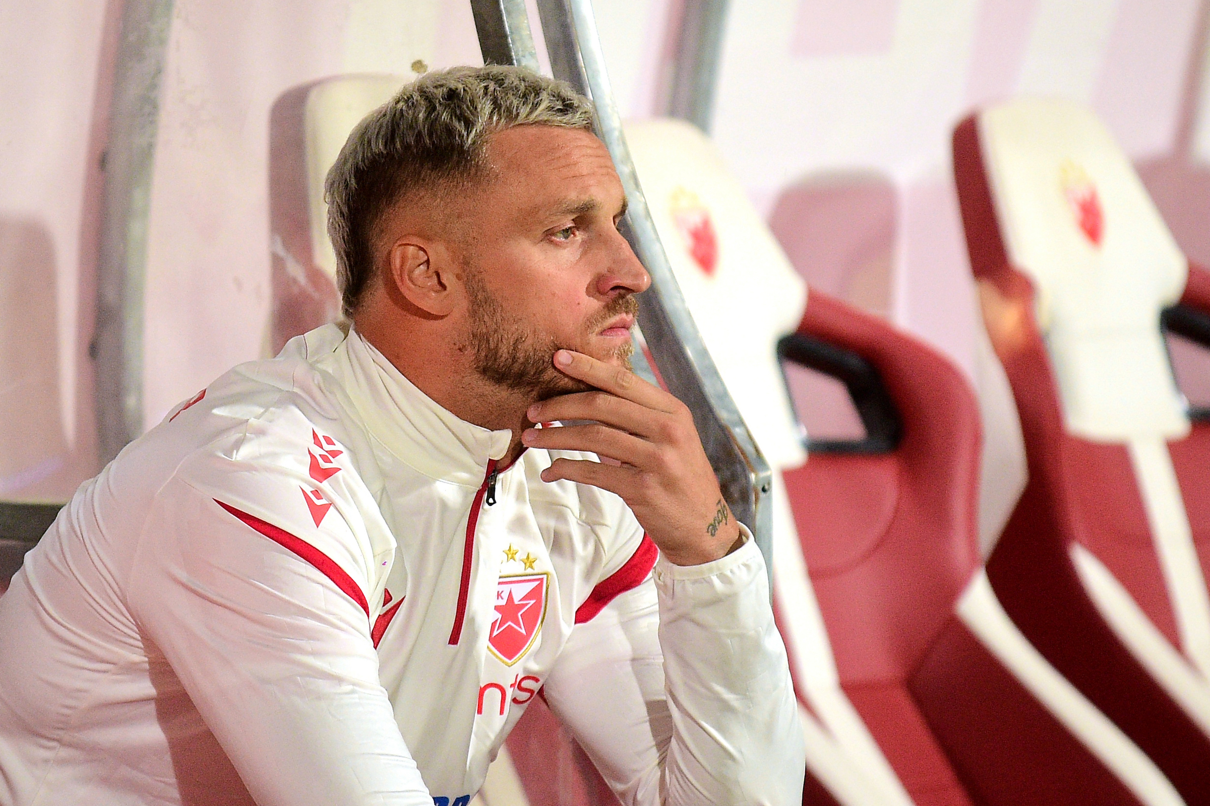 Marko Arnautovic of Crvena Zvezda prior to the UEFA Champions League