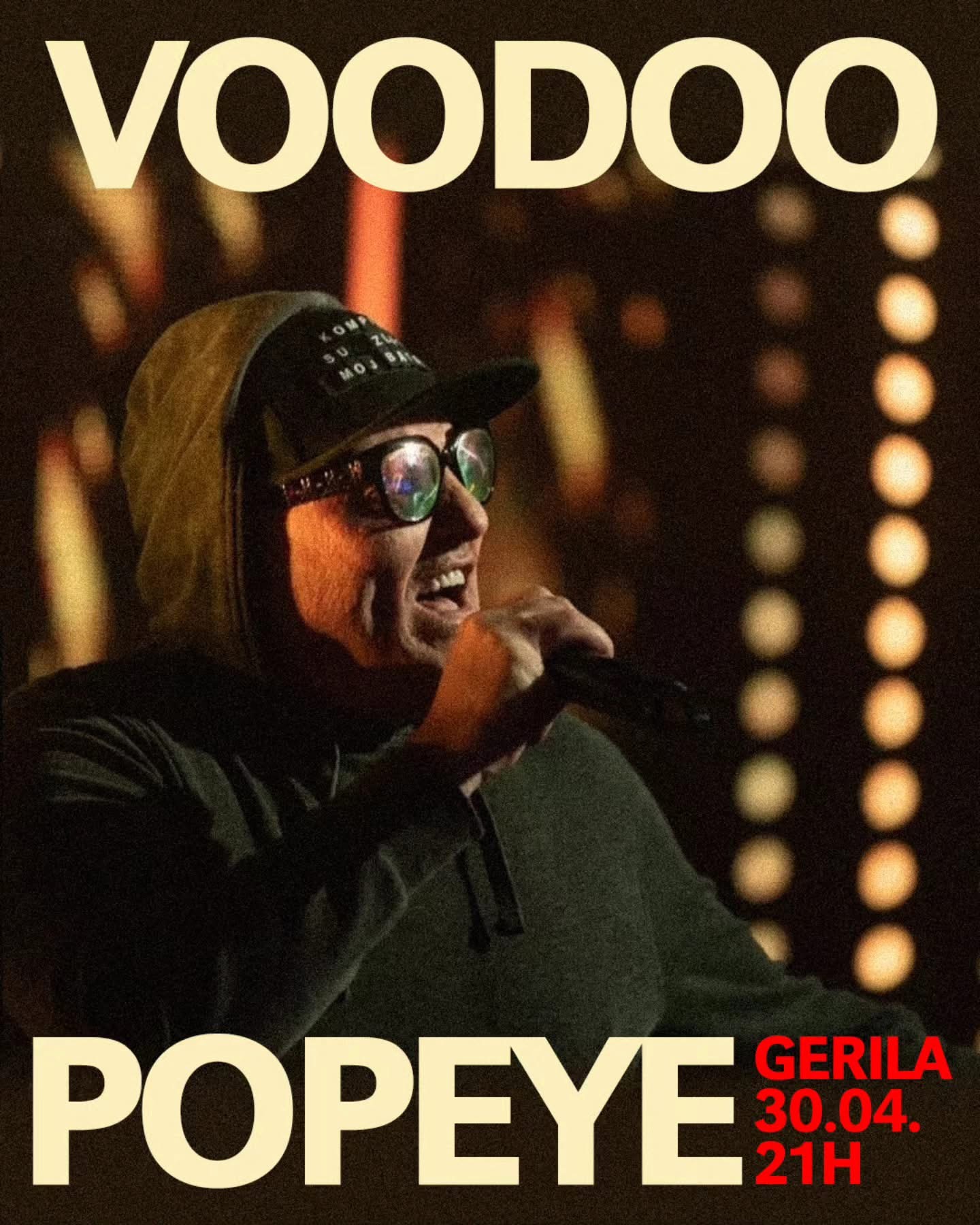 Saopštenje - Vudu Popaj u Novom Sadu 30. aprila