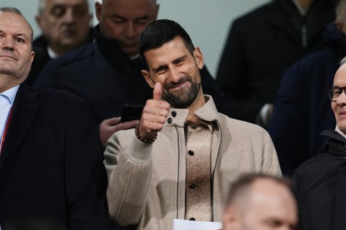 Novak Djokovic during the final soccer m