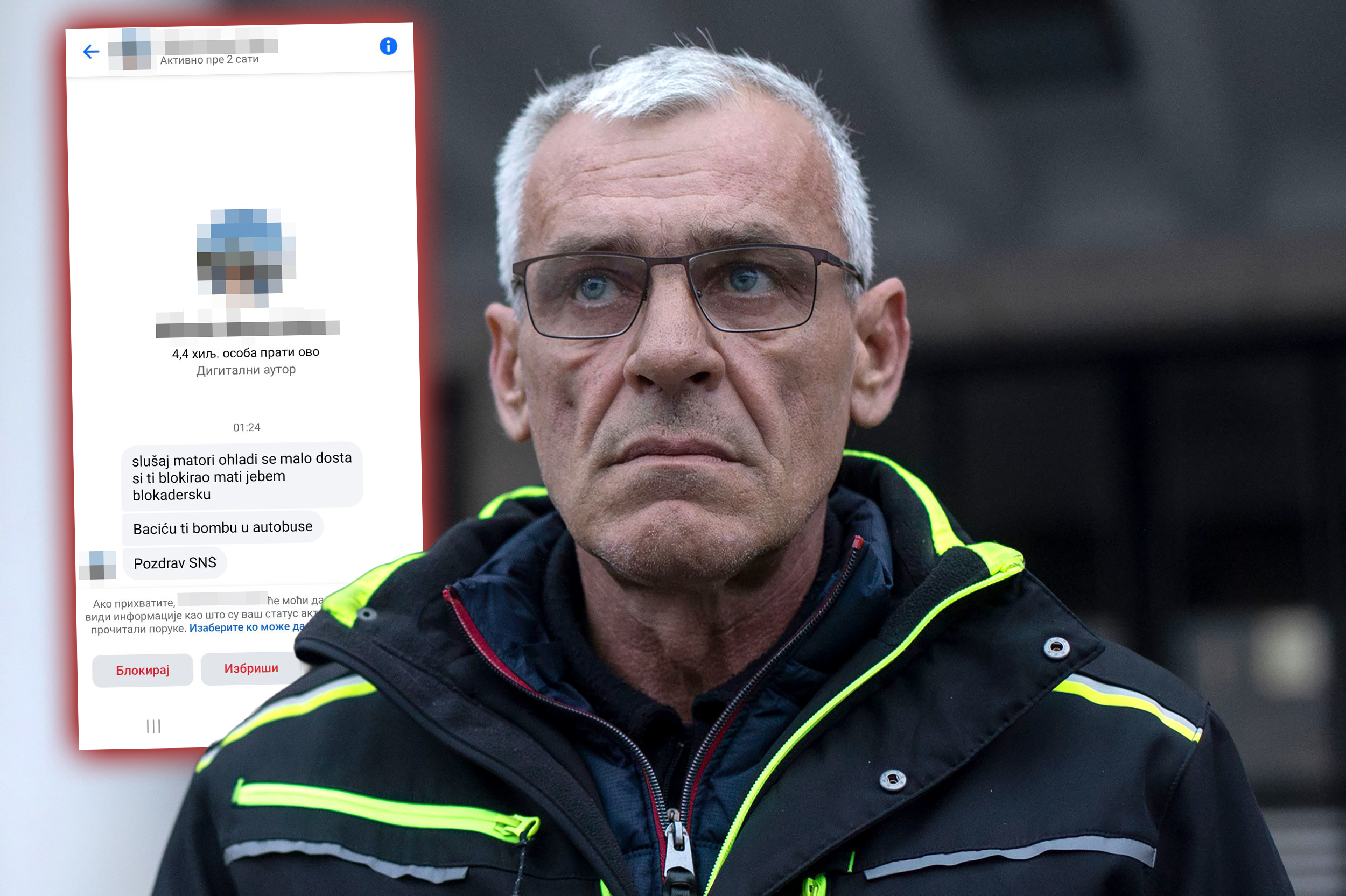 Truck and bus driver Milomir Jacimovic and his son begin a