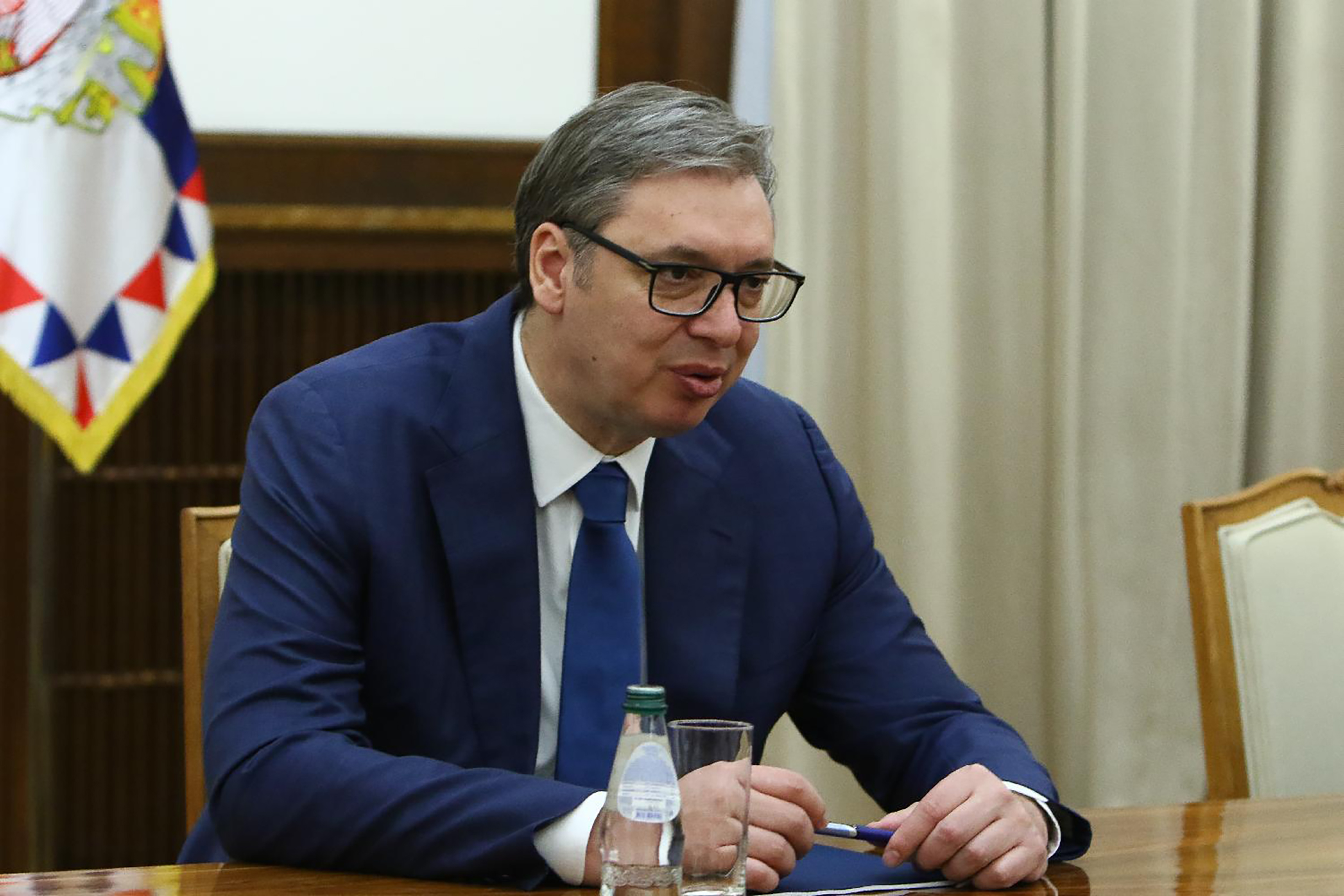 Mesto: BeogradDatum: Mon Apr 20 10:31:47 CEST 2026Dogadjaj: POLITIKA - predsednik Srbije Aleksandar Vučić nastavio je konsultacije sa predstavnicima Alternative za promeneFotoreporter: Milica VučkovićLičnosti: Aleksandar VučićIzvor: FoNet