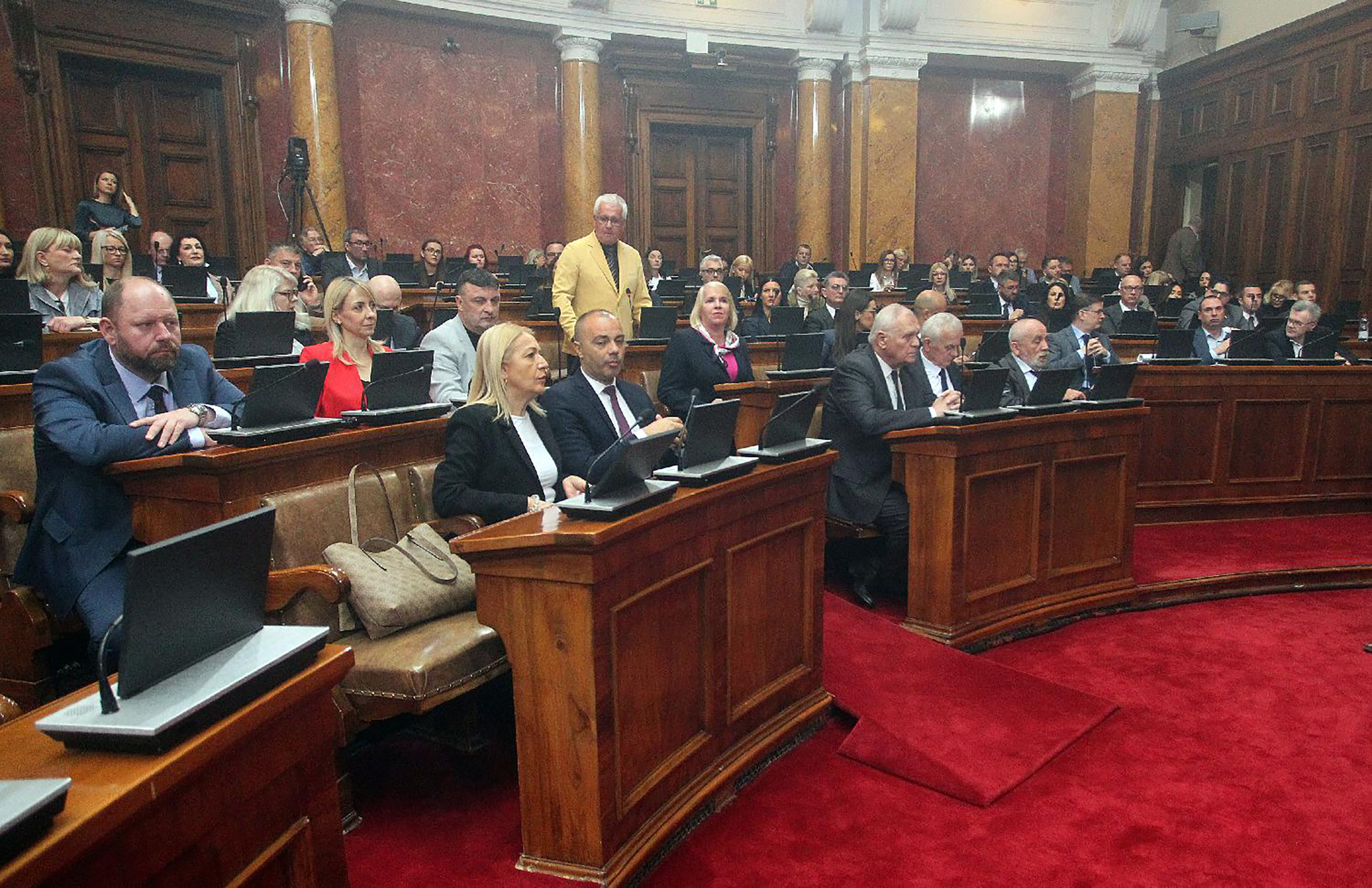 Mesto: BeogradDatum: Mon Apr 20 11:21:38 CEST 2026Dogadjaj: POLITIKA - nastavak sednice Skupštine SrbijeFotoreporter: Aleksandar BardaIzvor: FoNet