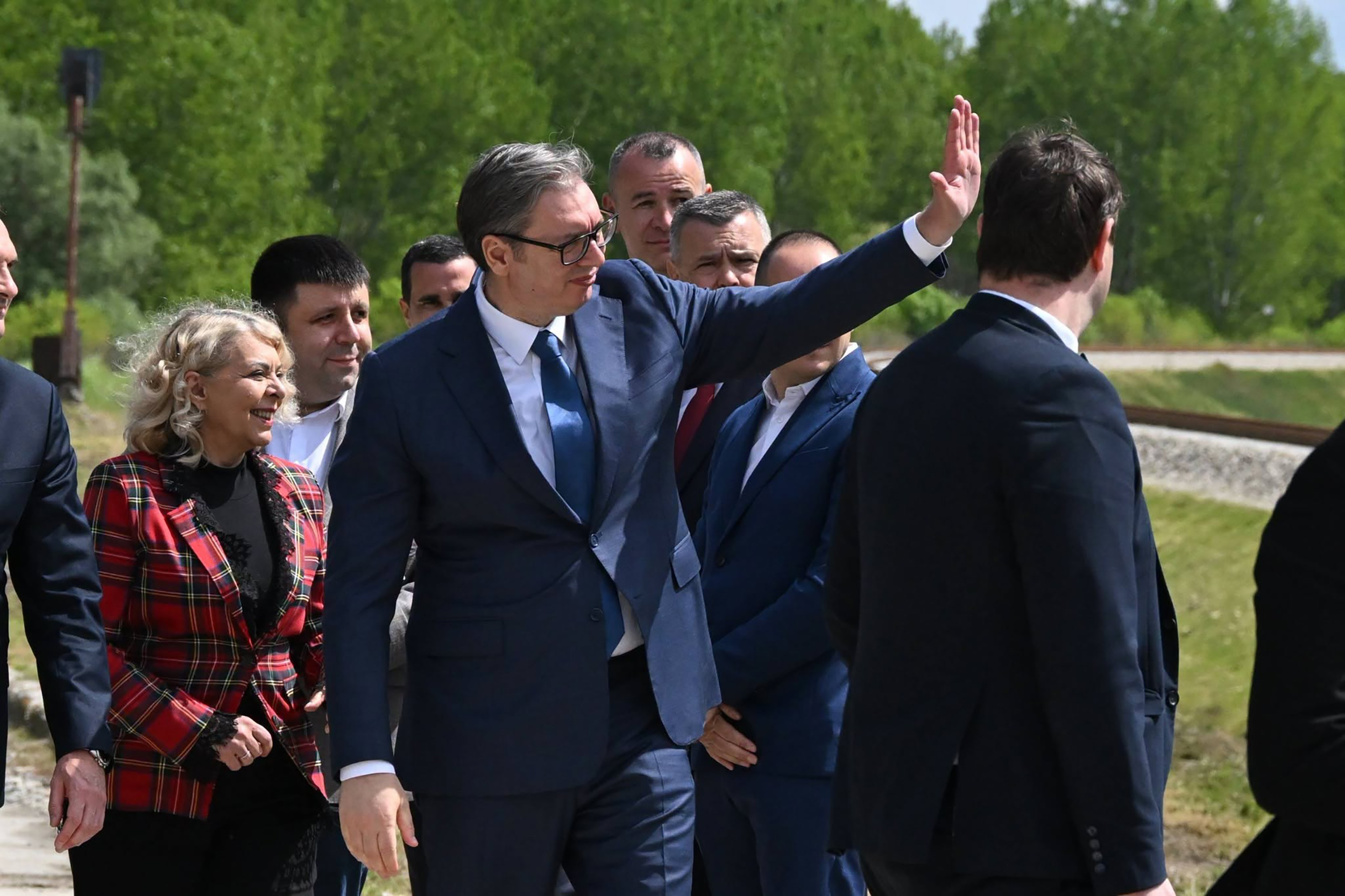 Aleksandar Vučić prisustvovao je otvaranju novog železničkog mosta preko reke Tamiš u Tomaševcu.