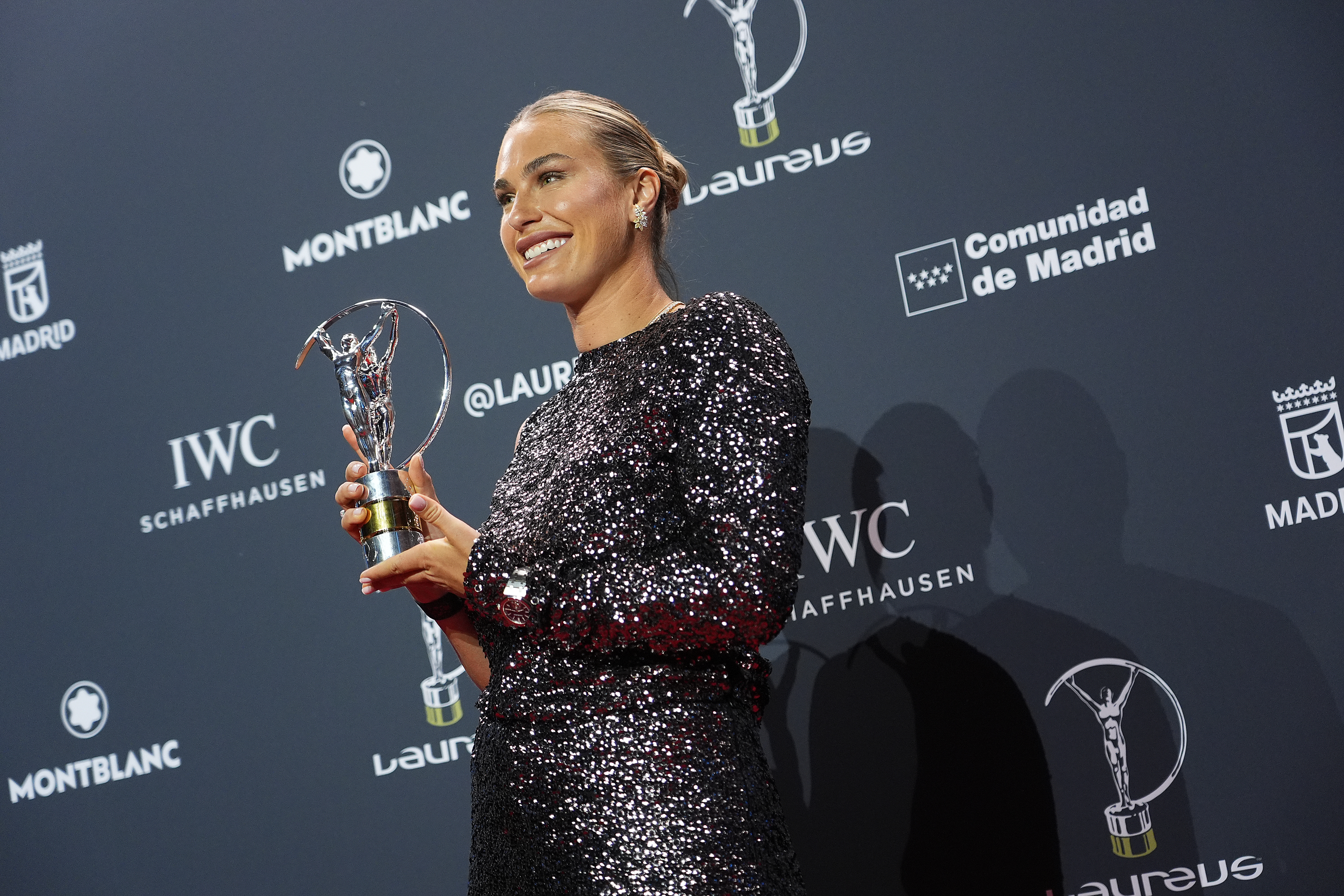 Aryna Sabalenka win individual Award during the 2026 Laureus World Sport Awards.
