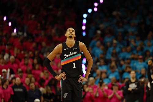 SAN ANTONIO, TX -APRIL 19: Victor Wembanyama #1