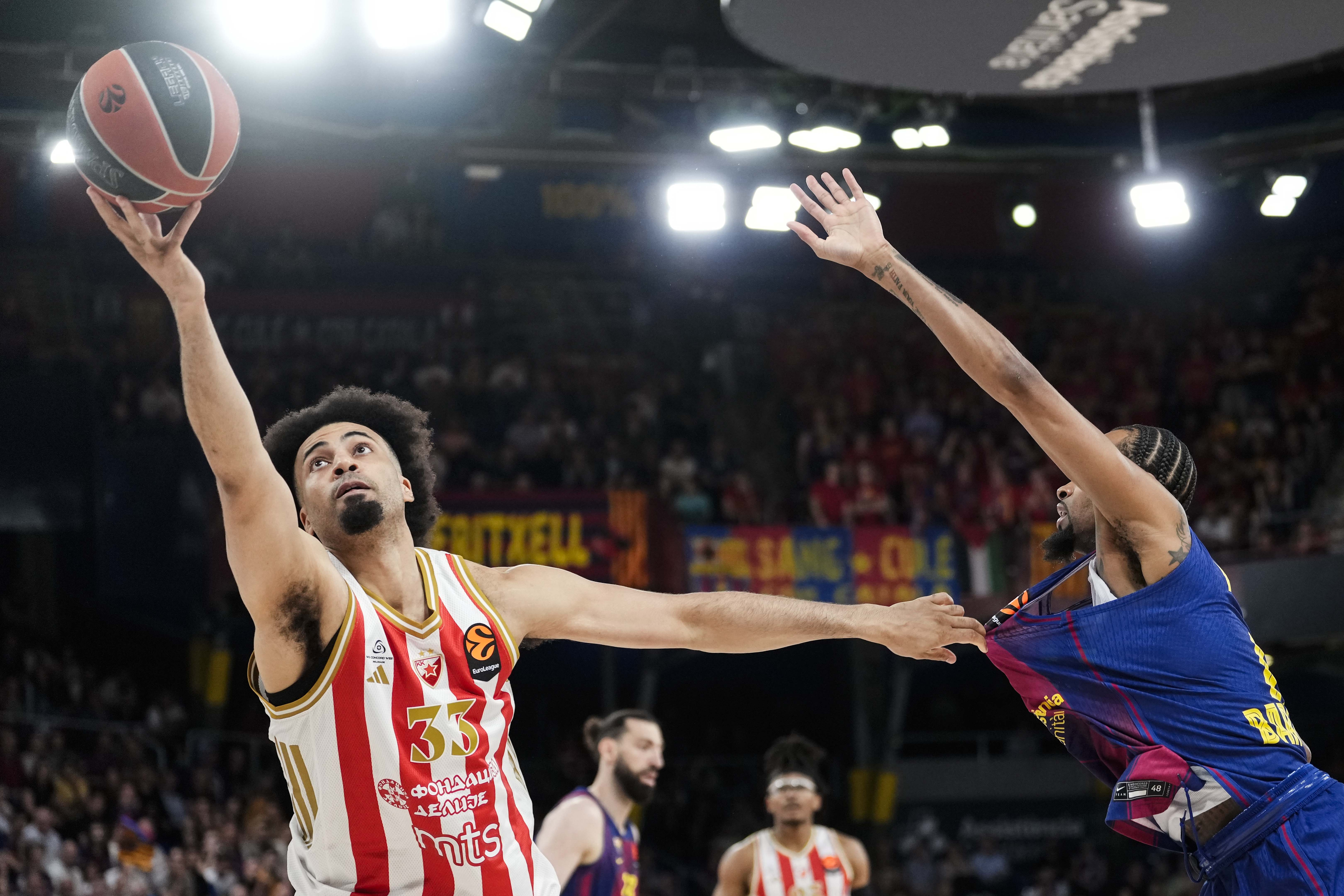 Džordan Nvora i Kevin Panter na meču Barselona - Crvena zvezda u plej-inu