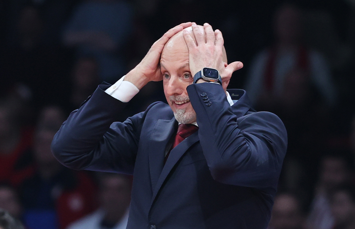 Athens, Greece. 12th Feb, 2026. Crvena Zvezda's head coach Sasa Obradovic
