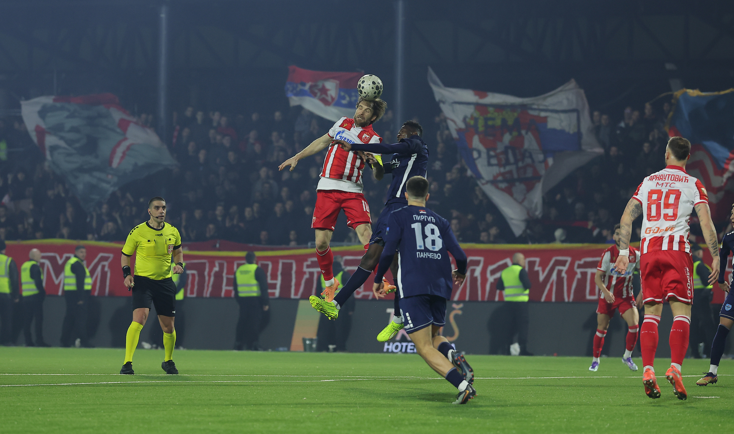 Crvena Zvezda's Aleksandar Katai during Serbian Superleague football match between Crvena Zvezda (Red Star) and Zeleznicar Pancevo