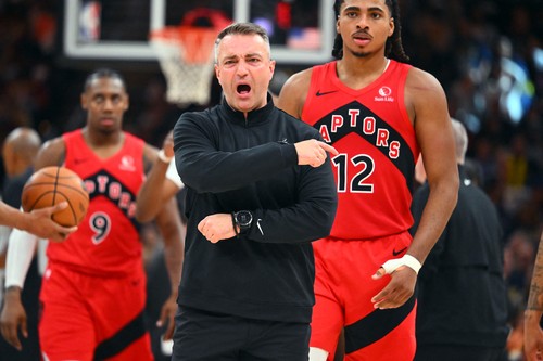 CLEVELAND, OHIO - APRIL 20: Head coach Darko Rajakovic of