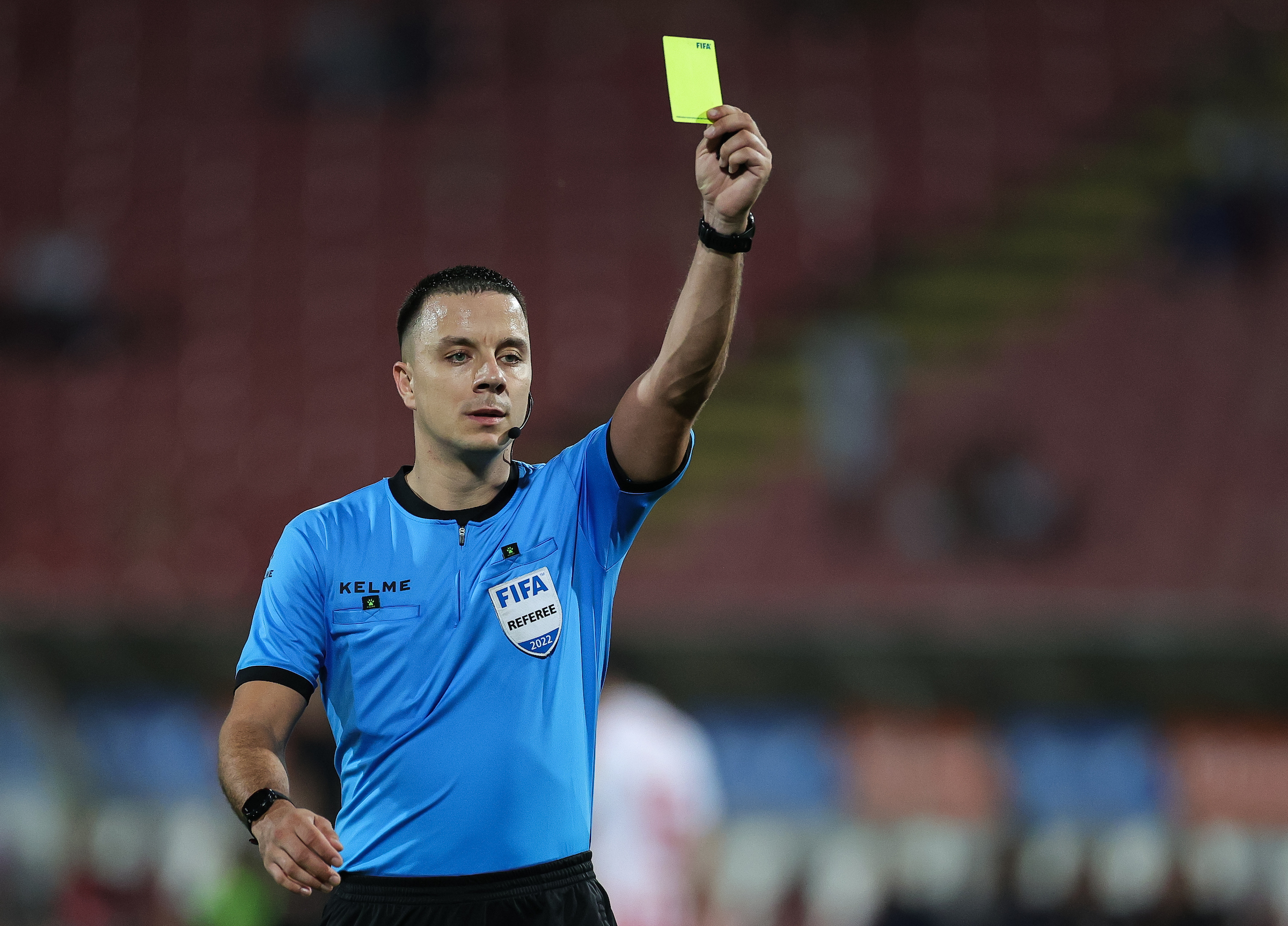referee sudija Milos MilanovicCrvena Zvezda v Javor Ivanjica, Mozzart Super Liga 2022/2023 at stadium Rajko Mitic on August 27, 2022 in Belgrade, Serbia. (Photo by Srdjan Stevanovic/Starsport.rs ©)
