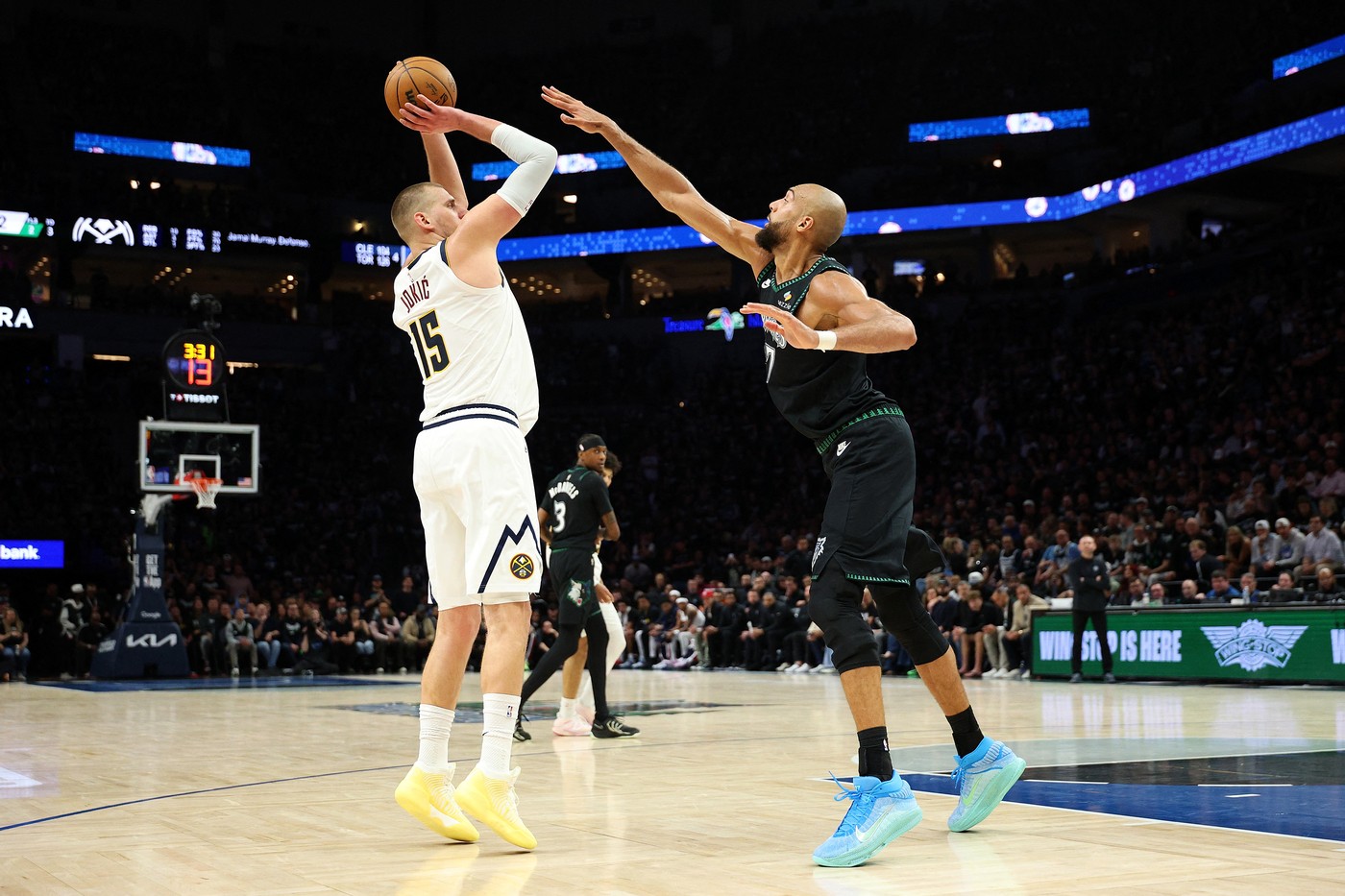 MINNEAPOLIS, MINNESOTA - APRIL 23: Nikola Jokic #15