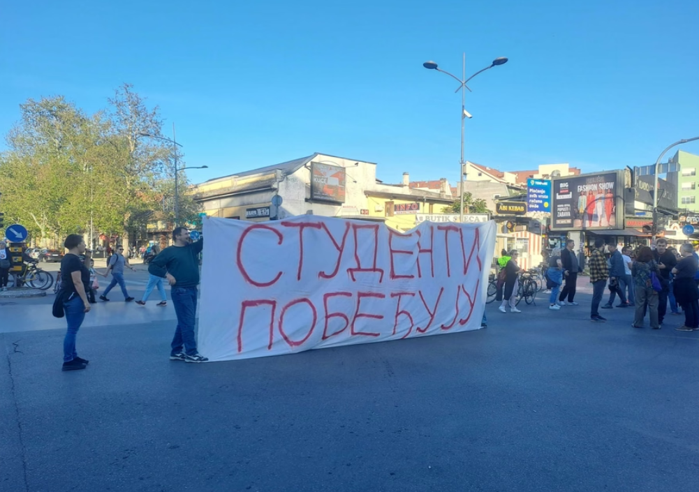 Novi Sad, blokada raskrsnice, privedeni aktivisti