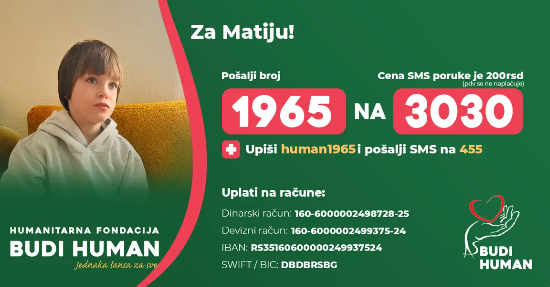 Humanitarna fondacija BUDI HUMAN, Matija Mihajilović