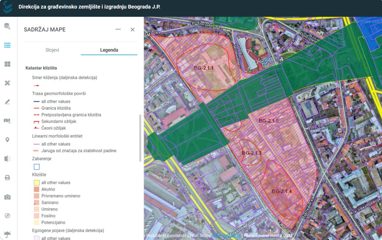 Mapa, plan detaljne regulacije kojim je planirana izgradnja tunela od Ekonomskog fakulteta na Savskom vencu do MUP-a u Bulevaru despota Stefana