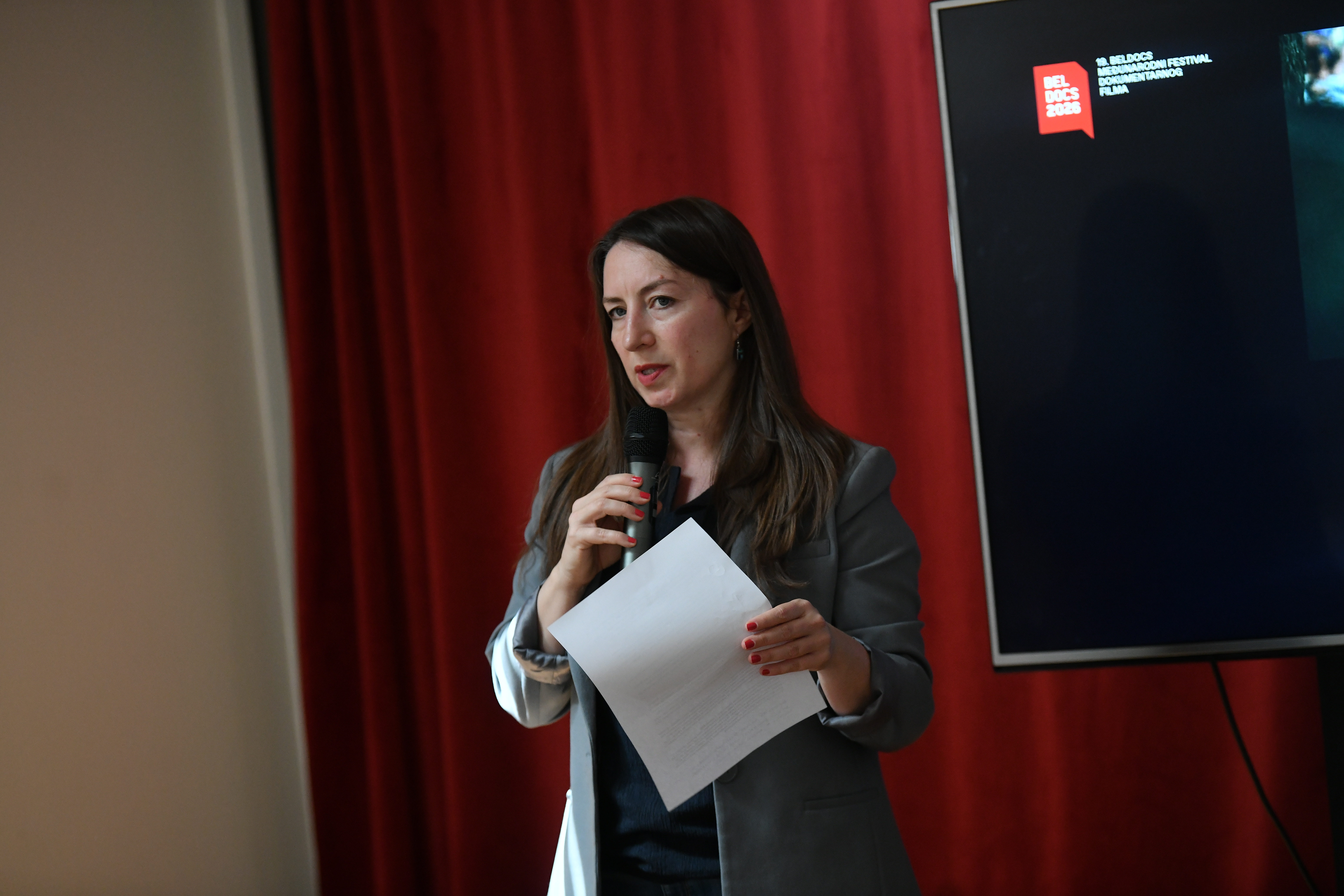 Beograd 28. april 2026. Rumena Bužarovska selektorka festivala, Festival dokumentarnog filma Beldoks BELDOCS Foto:Goran Srdanov/Nova.rs