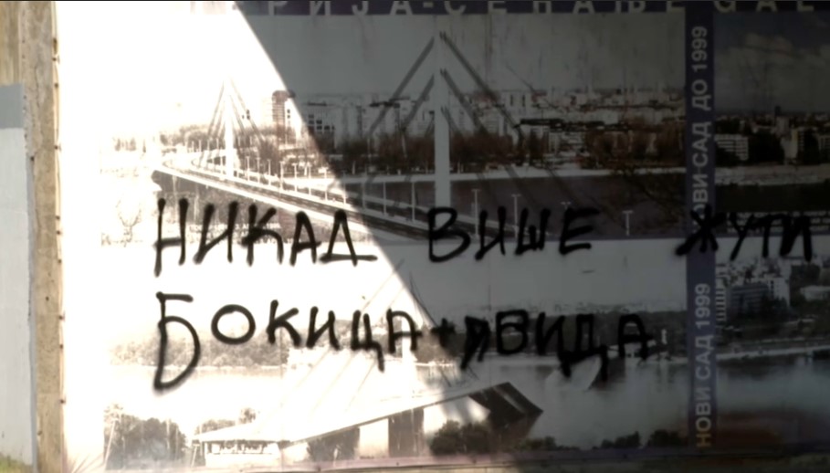 Grafiti mržnje ispod Varadinskog mosta