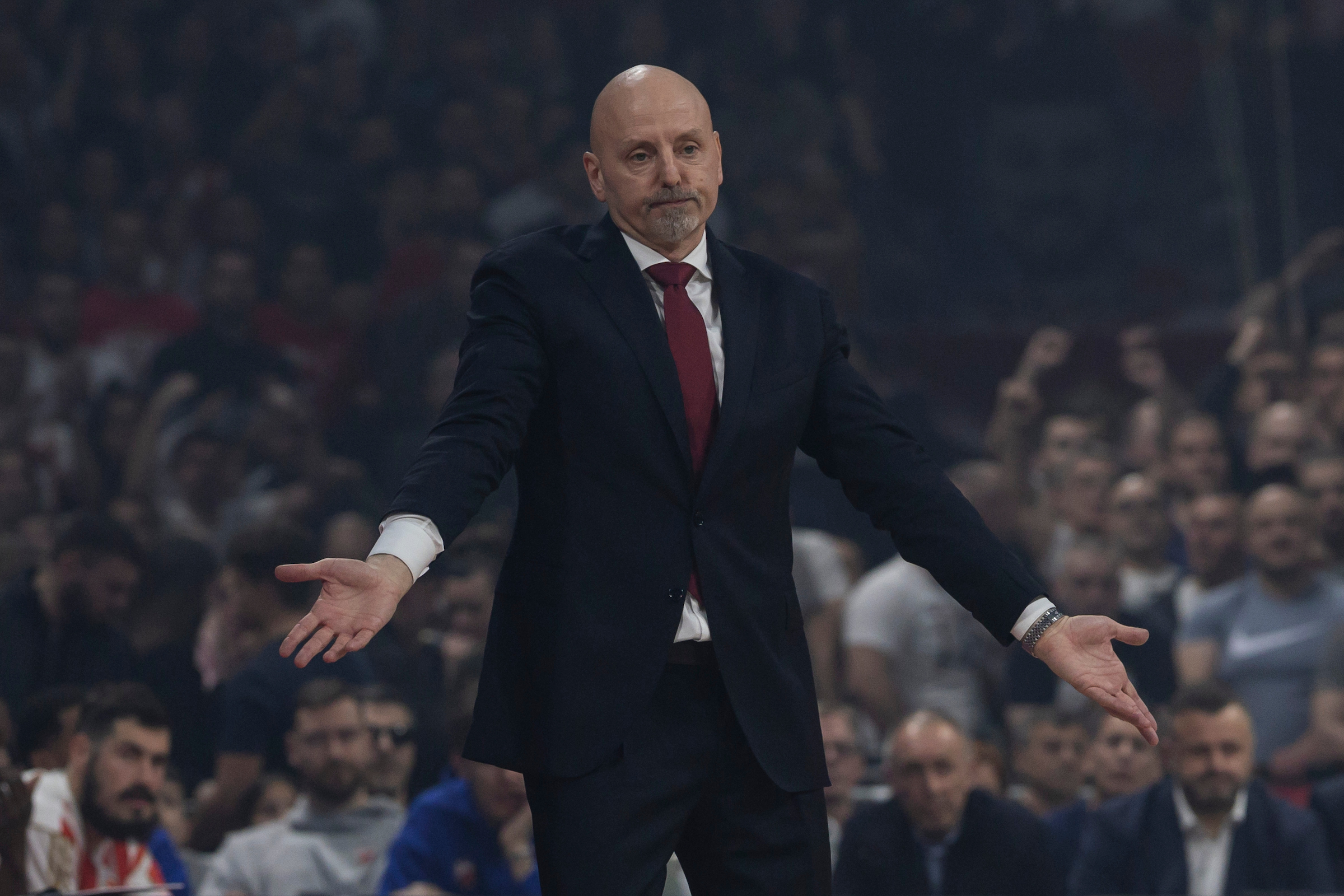 Sasa Obradovic, Head Coach of Crvena Zvezda Belgrade during 2025/2026 EuroLeague match