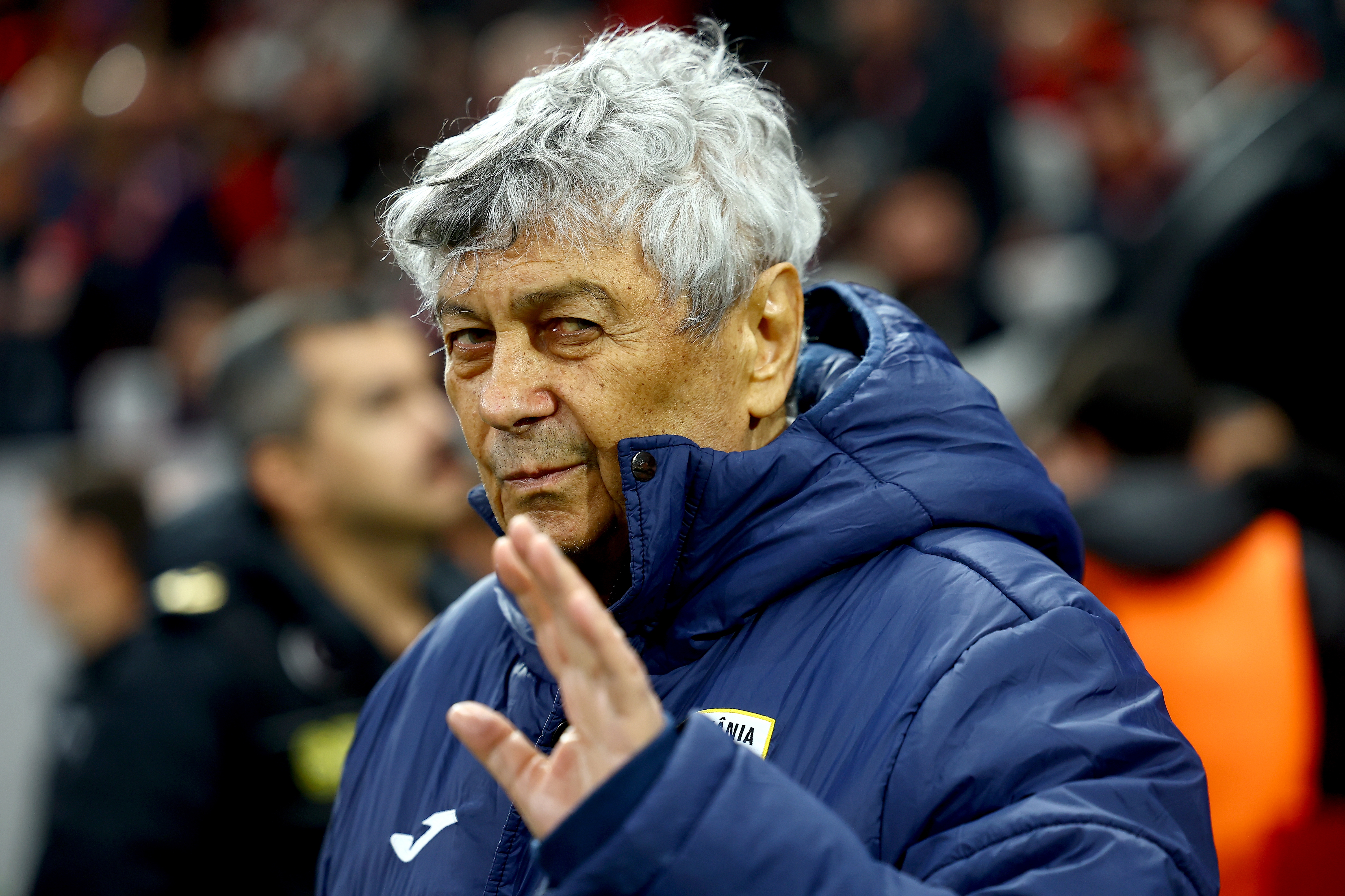epa12851758 Romania head coach Mircea Lucescu looks on before the FIFA World Cup 2026 European playoff between Turkey and Romania in Istanbul, Turkey, 26 March 2026.  EPA/TOLGA BOZOGLU