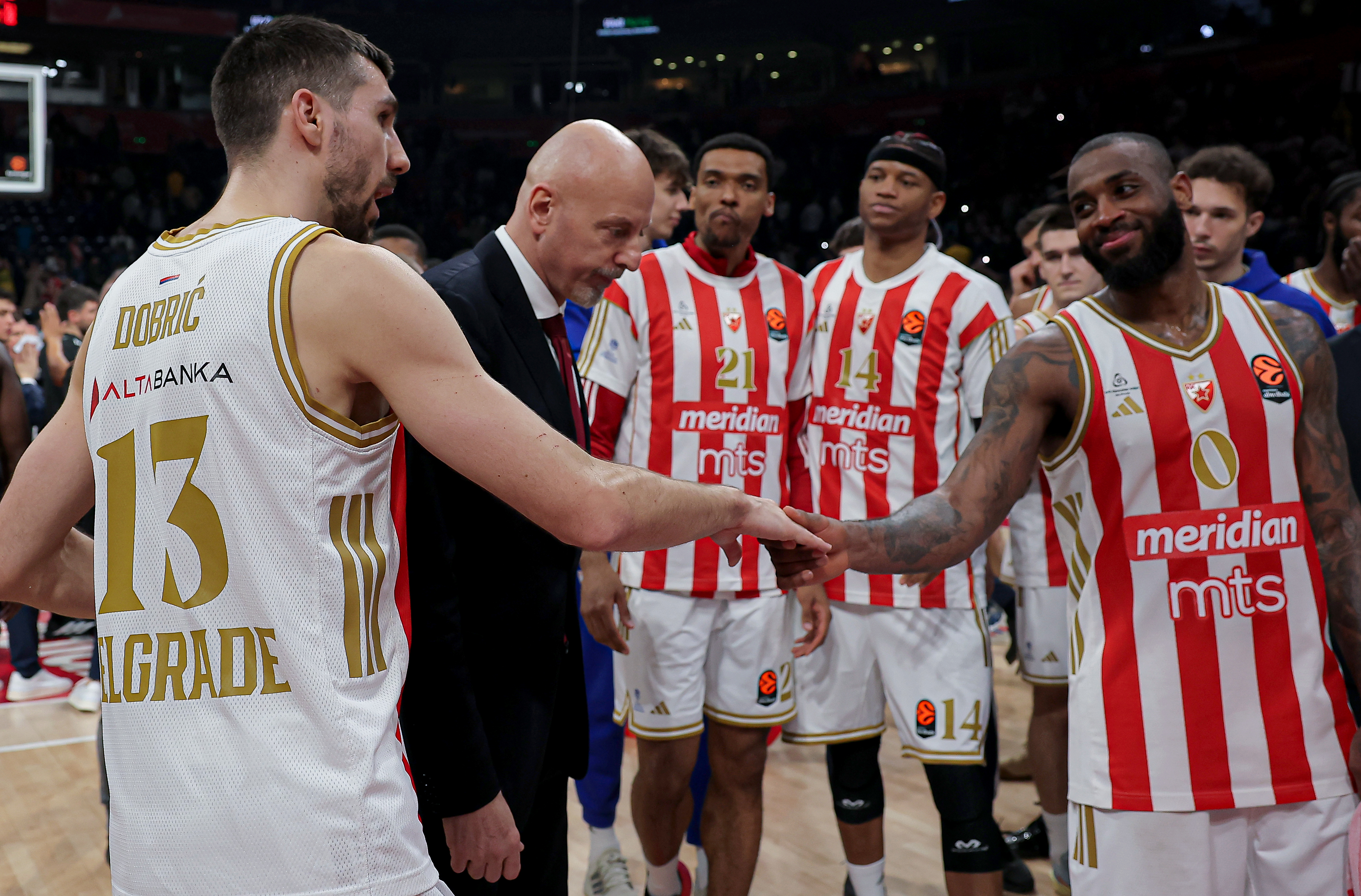 Crvena Zvezda's during Euroleague basketball match