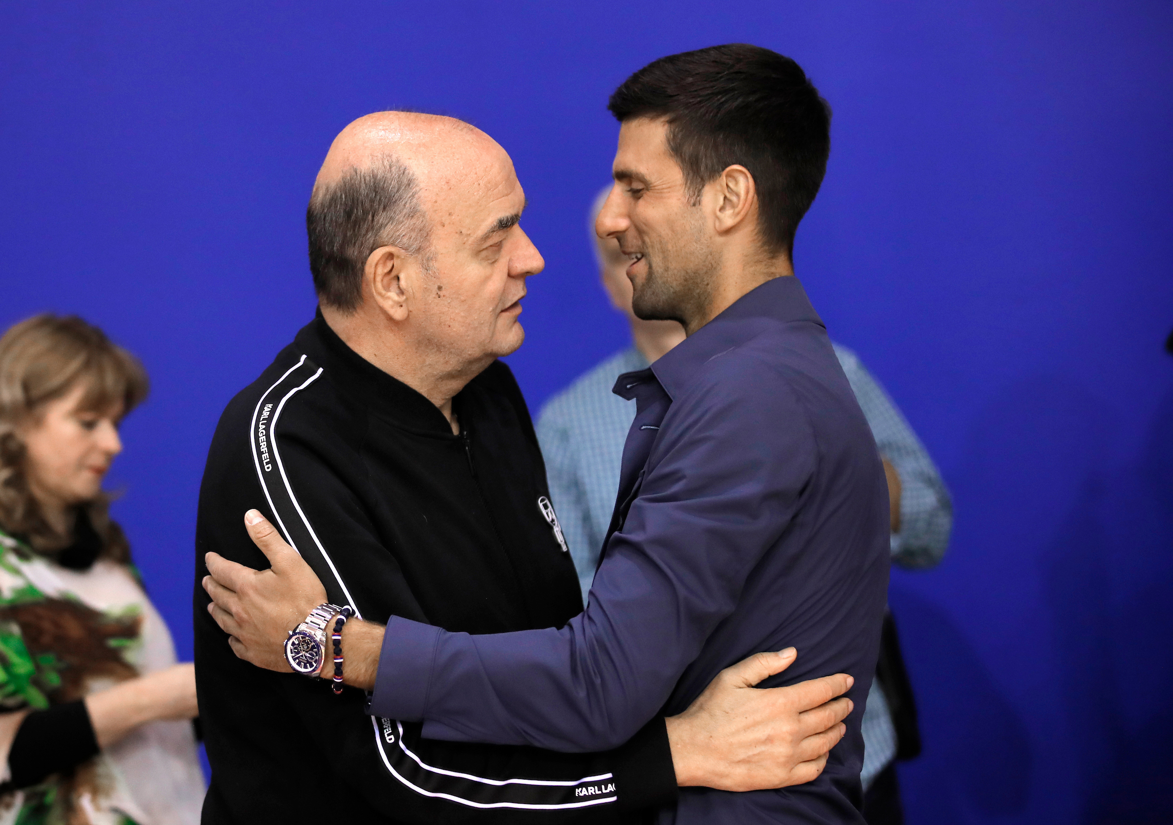 Dule Dusko Vujosevic i Novak Djokovic Dejan Milojevic oprostajna utakmica Mega Vizura Bemaks Bemax 11. Jun 2020, 11.6.2020.  foto: Pedja Milosavljevic / STARSPORT