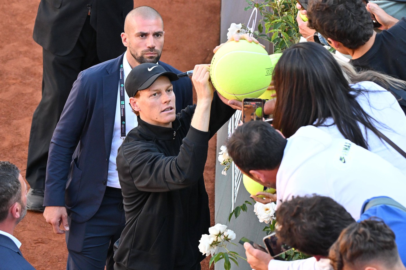 IPA84570692 - Jannik Sinner ITA signs autographs during the matc