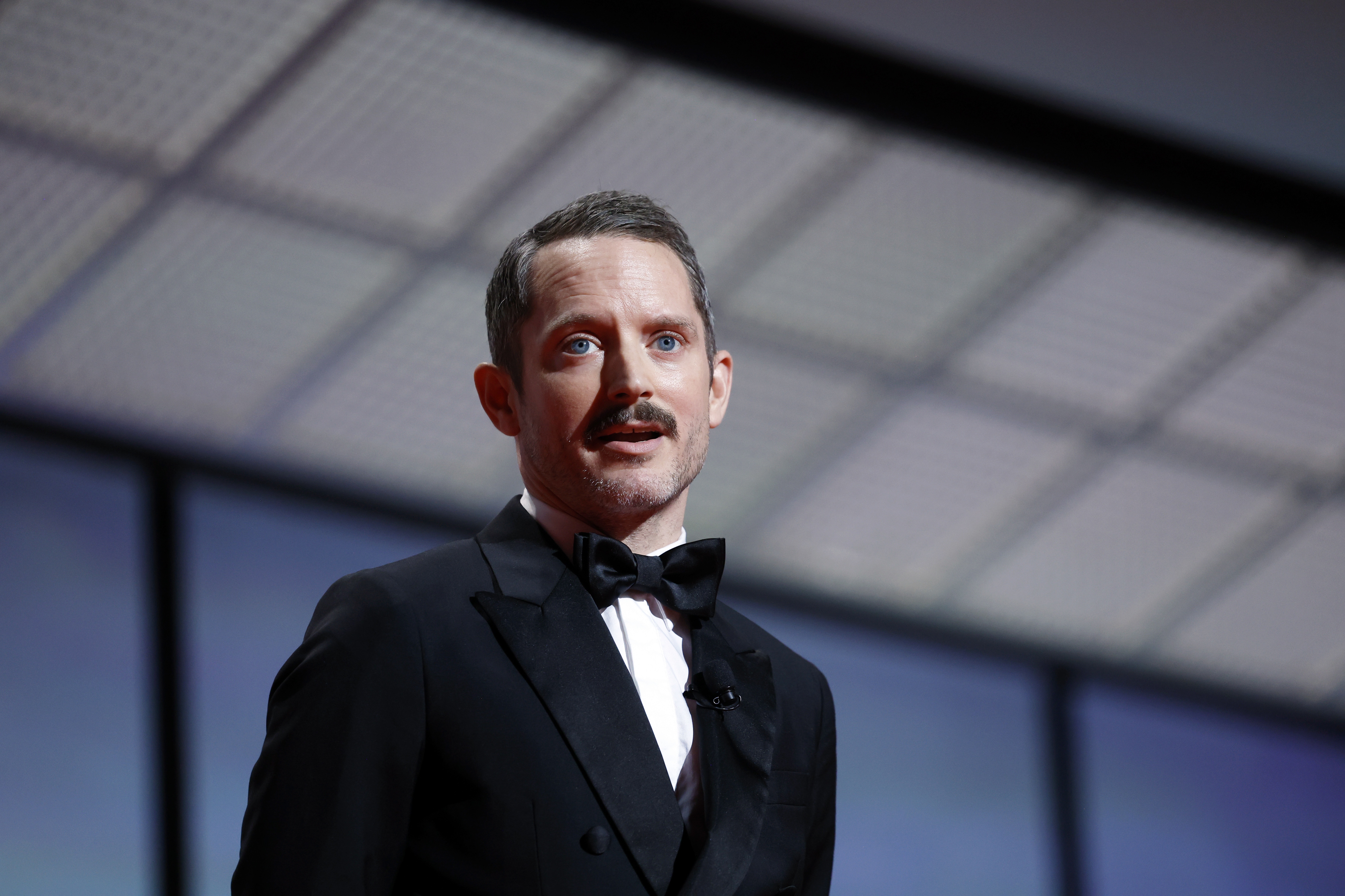 epa12951037 Elijah Wood onstage during the opening ceremony of the 79th annual Cannes Film Festival, in Cannes, France, 12 May 2026. The film festival runs from 12 to 23 May 2026.  EPA/SEBASTIEN NOGIER