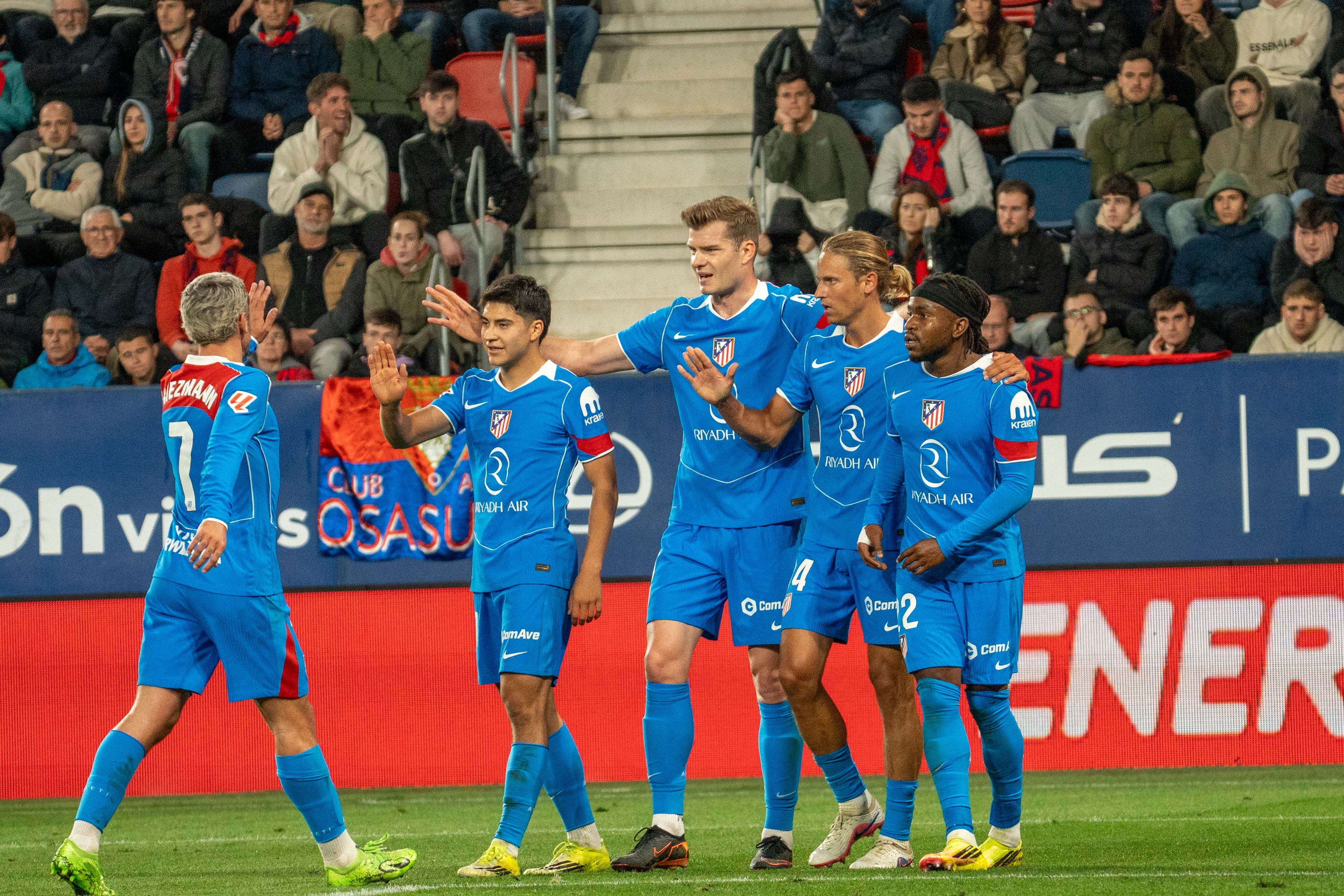 Sørloth (N9) celebrates Atletico de Madrid second goal against Osasuna