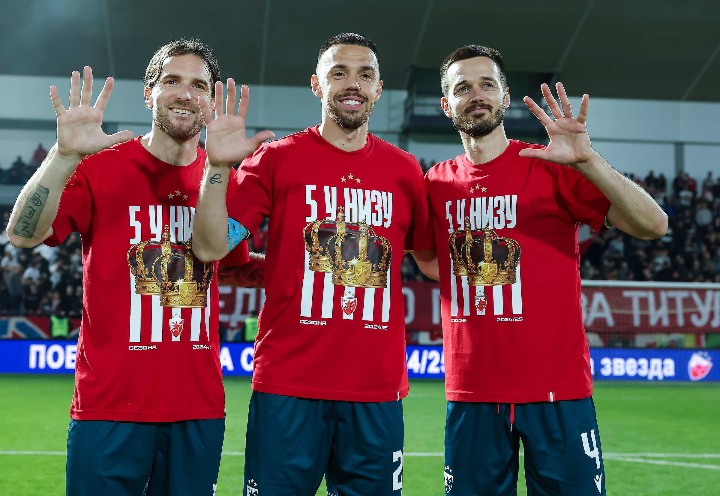 Aleksandar Katai, Milan Rodic and Mirko Ivanic from Crvena zvezda