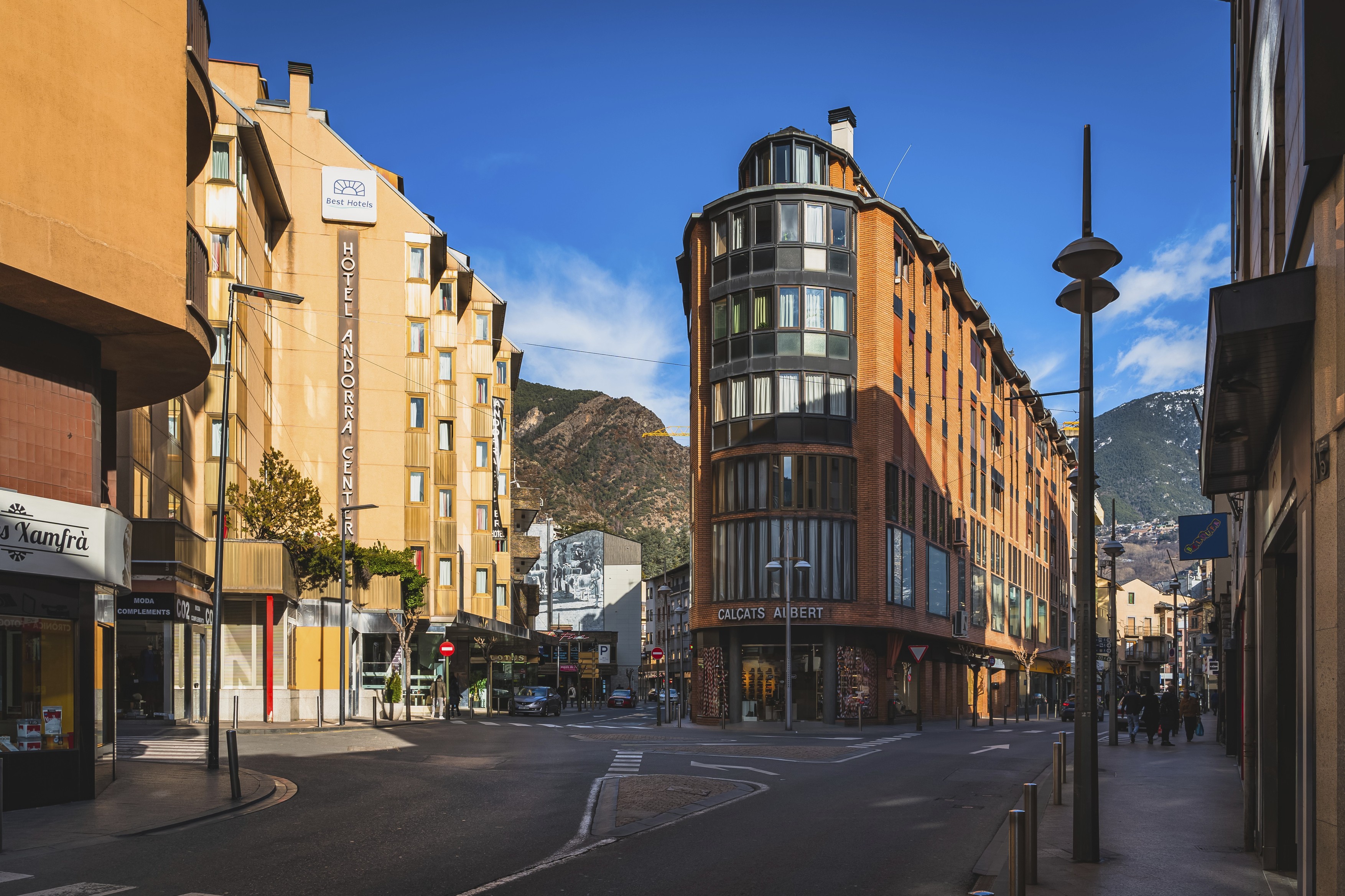 Andorra la Vella, Andorra, Jan 2020 Duty free shopping,