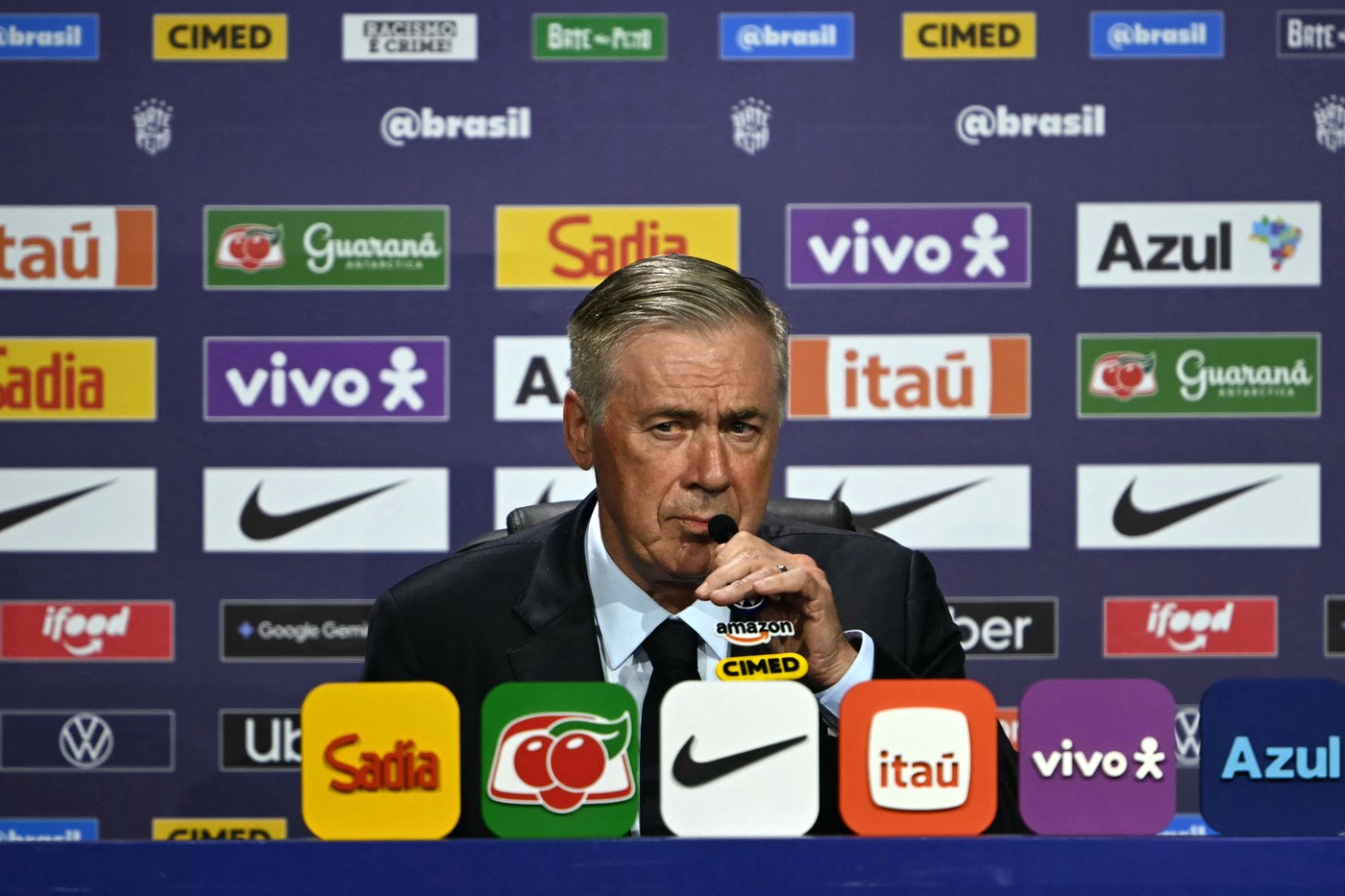 Brazil's football team head coach Carlo Ancelotti