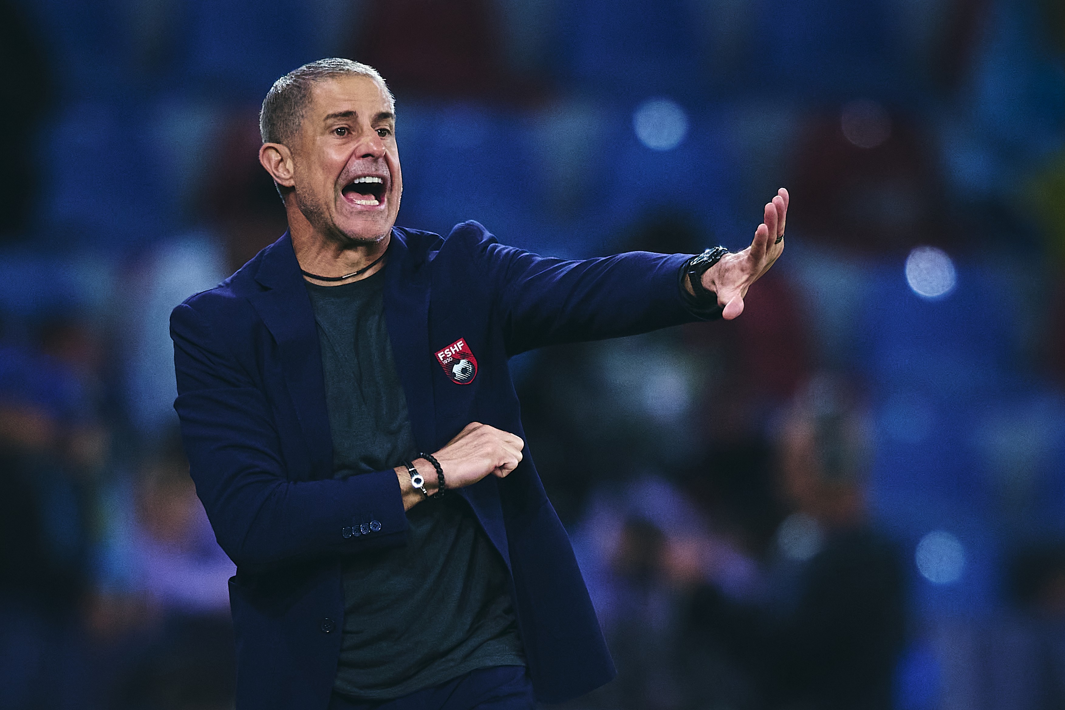 Sylvinho, head coach of Albania
