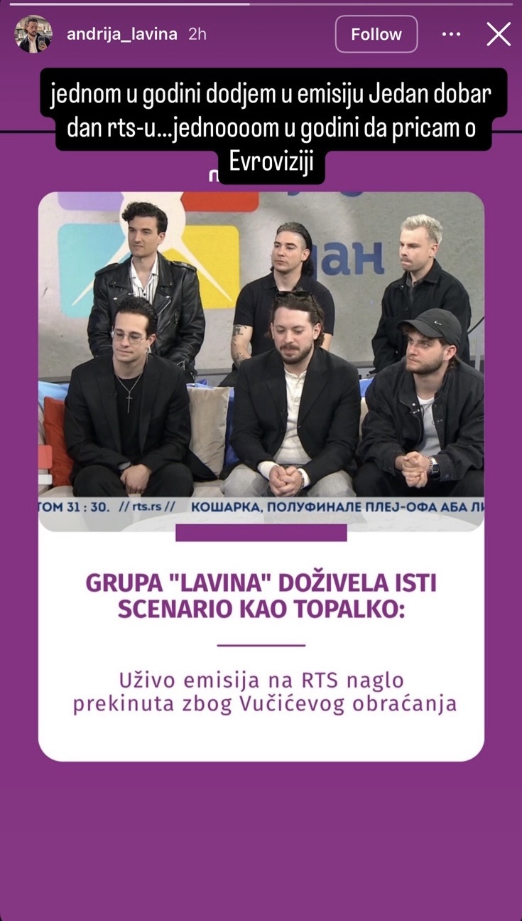 Printskrin/Instagram/andrija_lavina
