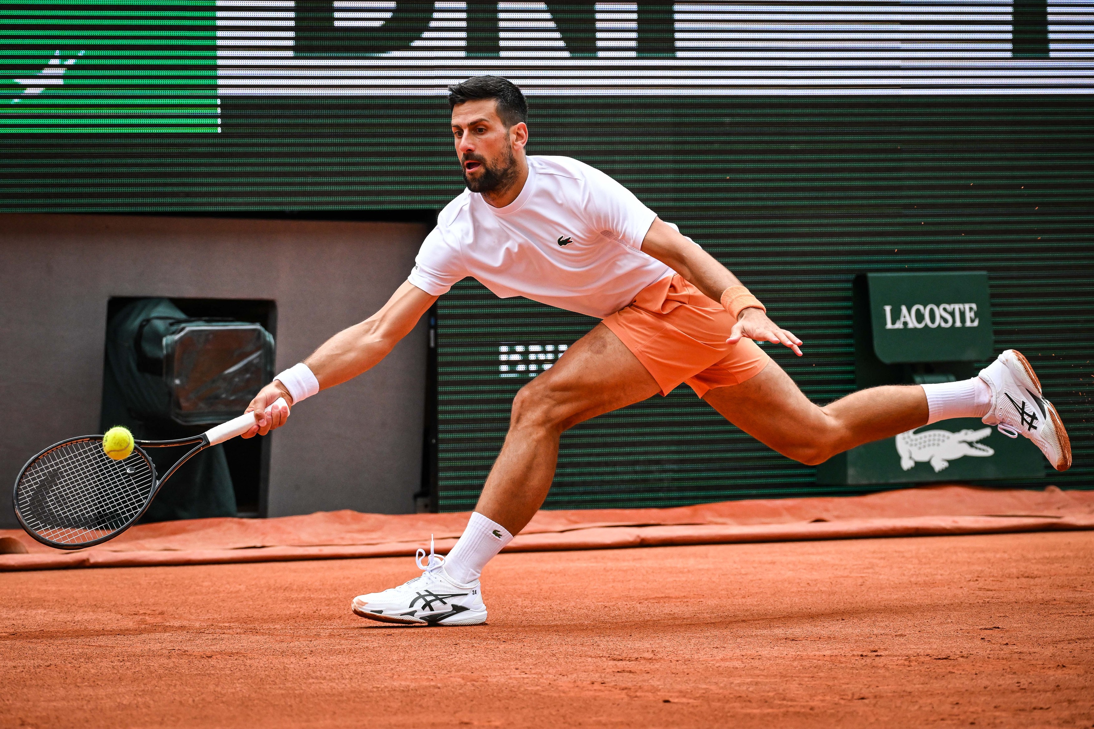 Novak DJOKOVIC of Serbia during a training session of the Roland-Garros 2026, French Open