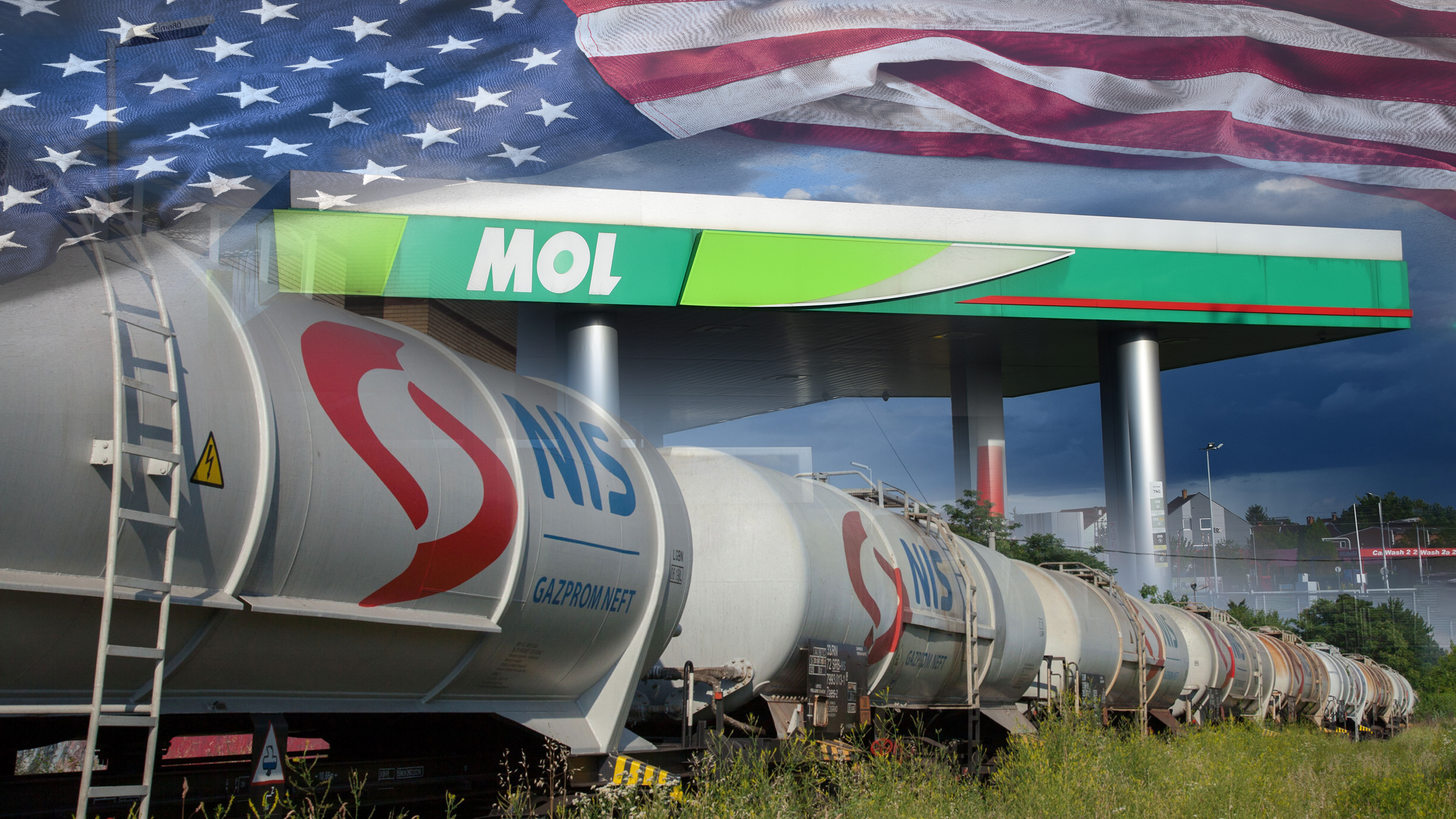 September 11, 2022. Zrenjanin Vojvodina Serbia Mol gas station on Bagljasu, the newest in the city.
