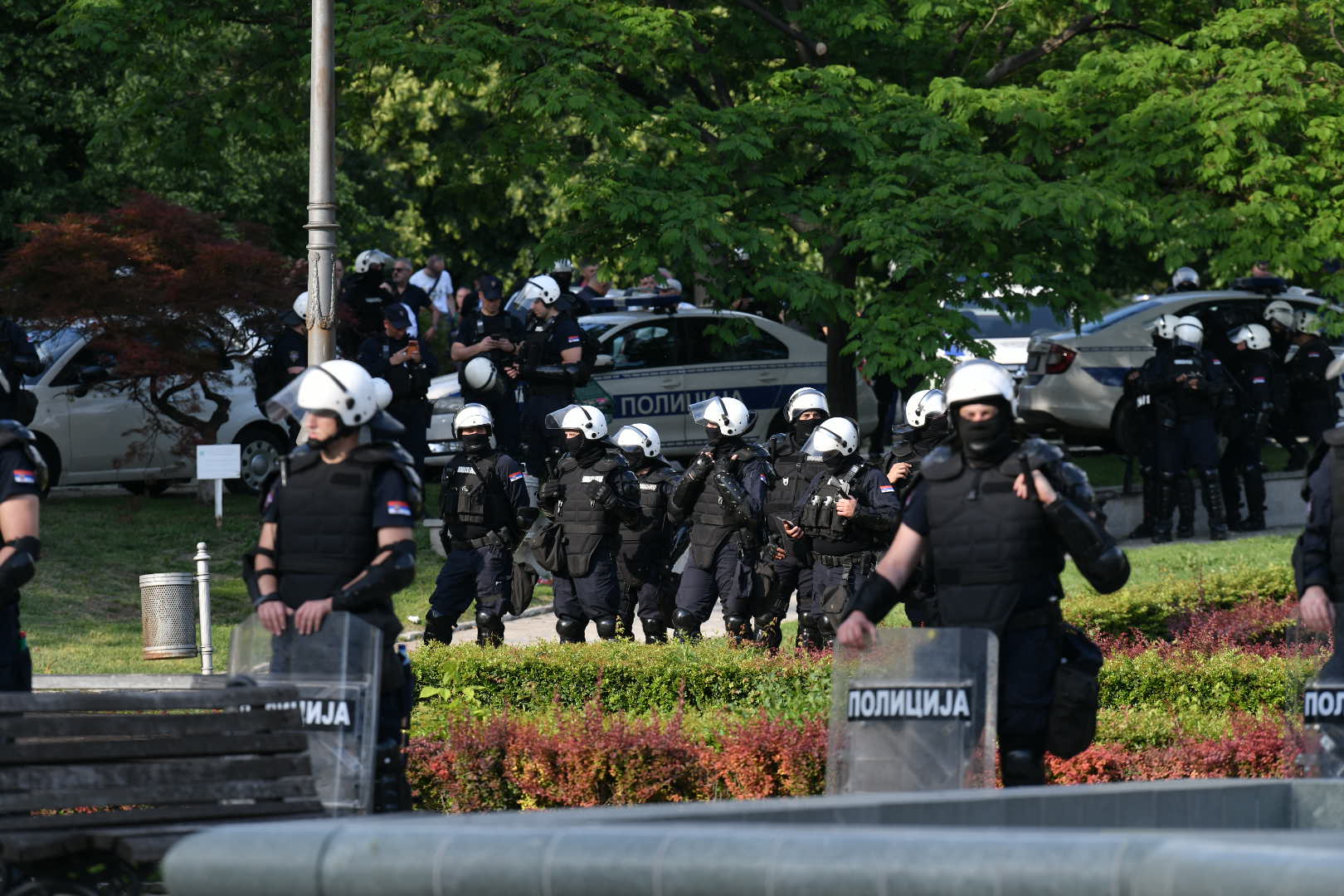 Protest Ti i ja, Slavija, jer studenti pobeđuju Foto:Goran Srdanov/Nova.rs  policija ćacilend
