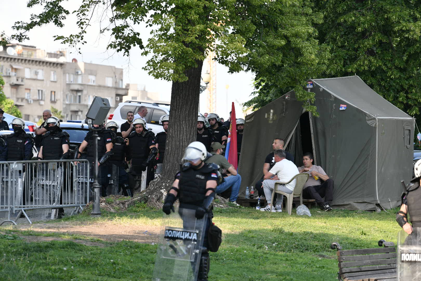 Protest Ti i ja, Slavija, jer studenti pobeđuju Foto:Goran Srdanov/Nova.rs  policija ćacilend
