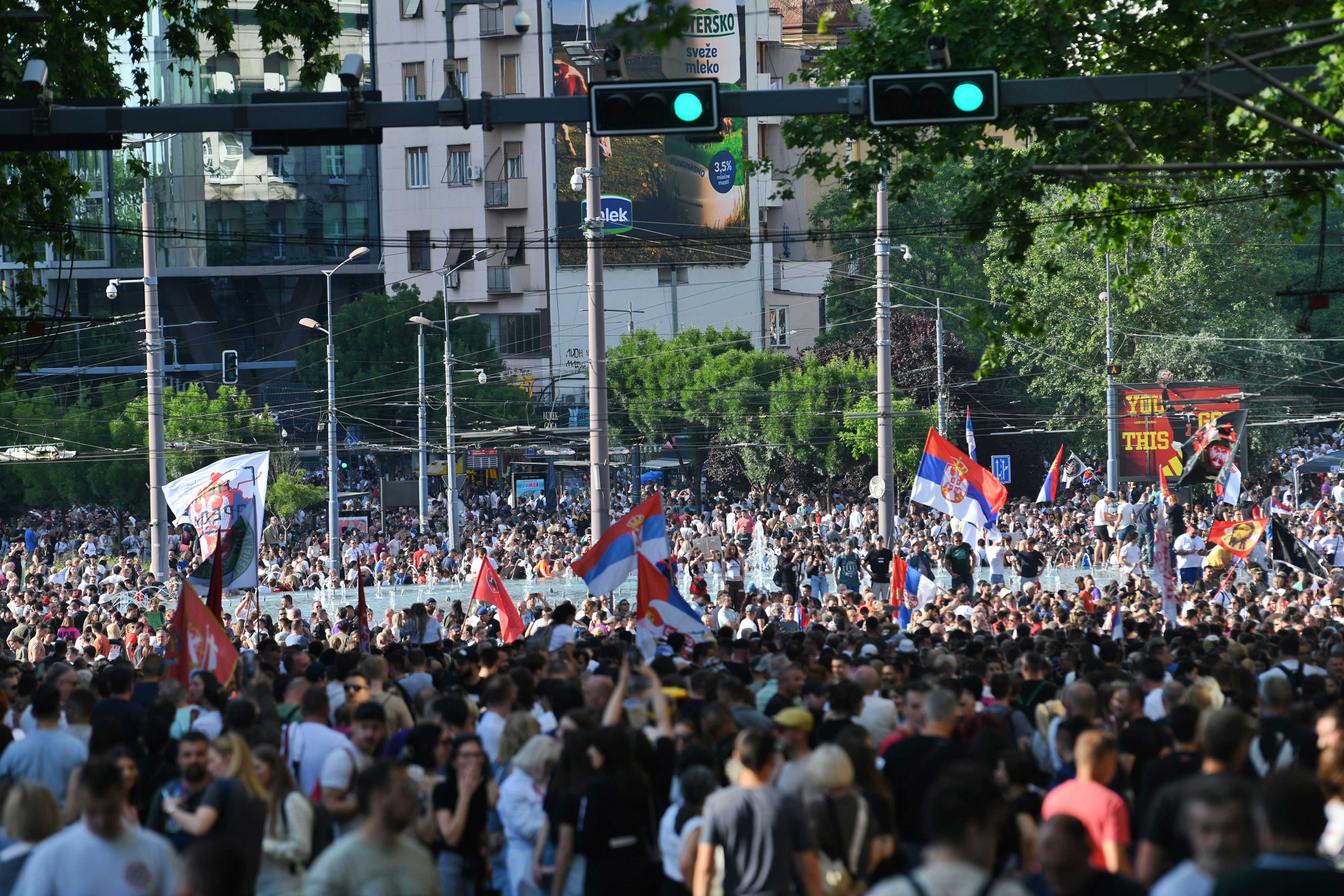 Protest Ti i ja, Slavija, jer studenti pobeđuju  Foto:FilipKrainčanić/Nova.rs
