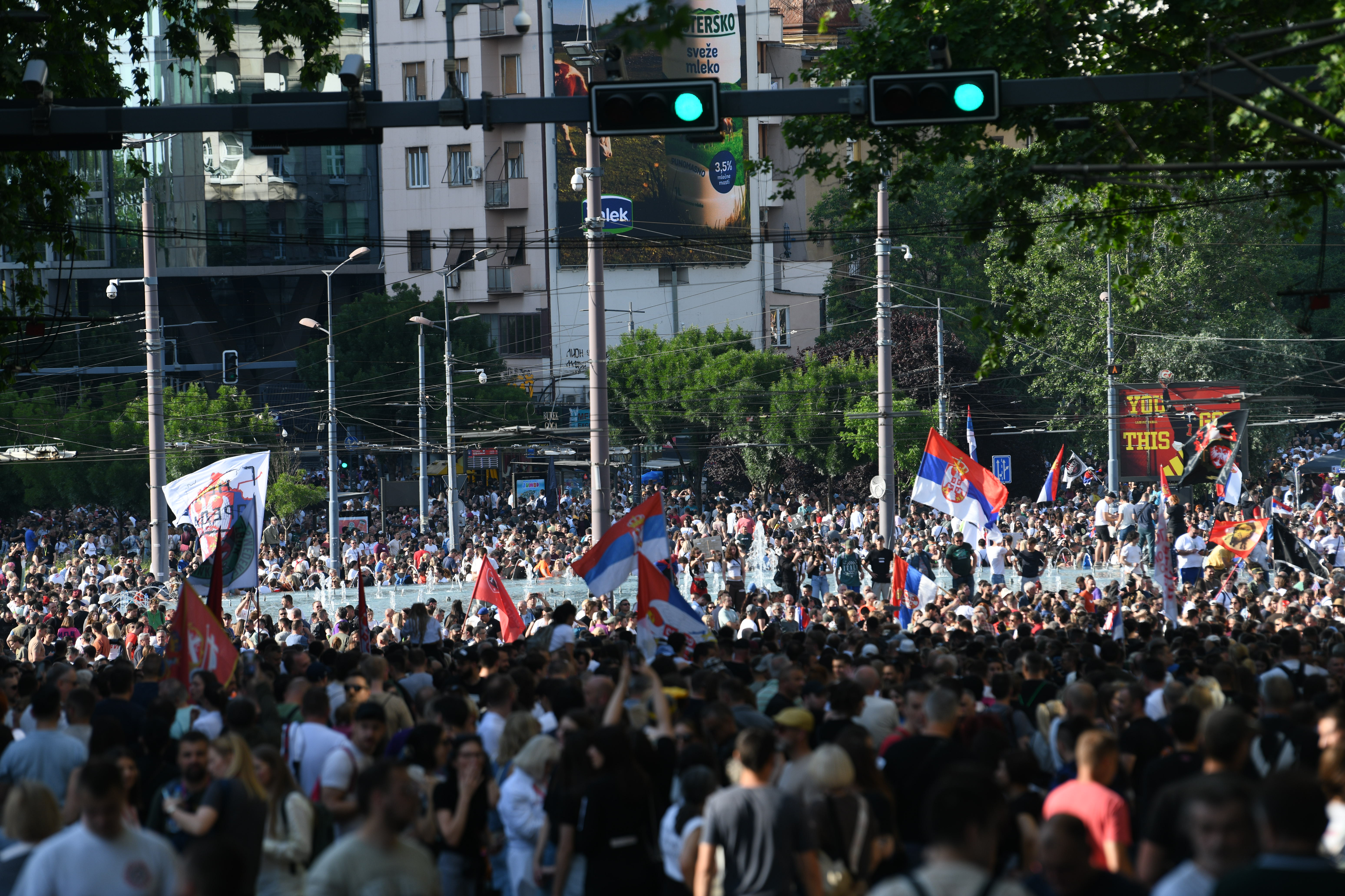 Protest Ti i ja, Slavija, jer studenti pobeđuju  Foto:FilipKrainčanić/Nova.rs