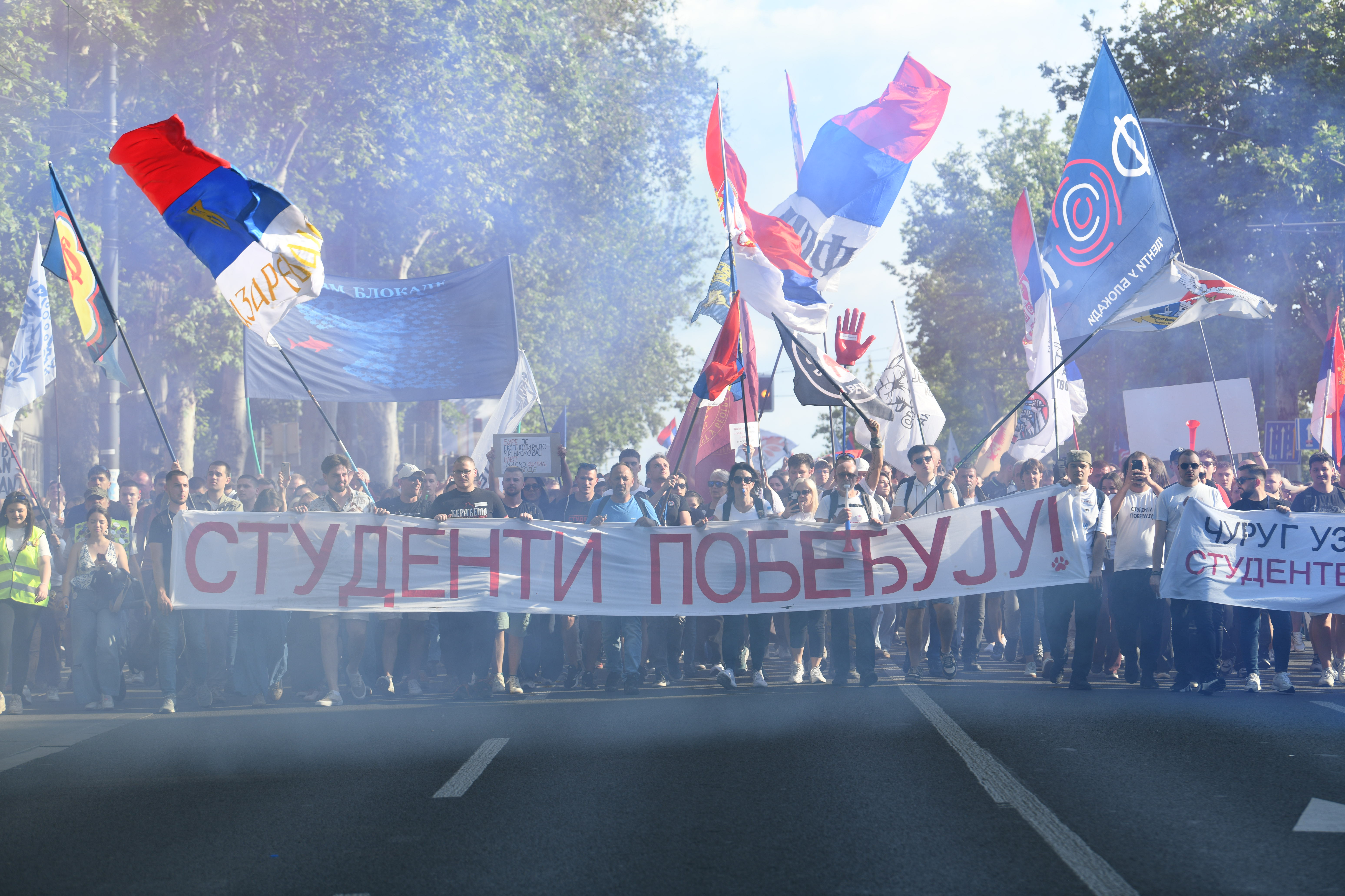 Protest Ti i ja, Slavija, jer studenti pobeđuju  Foto:FilipKrainčanić/Nova.rs