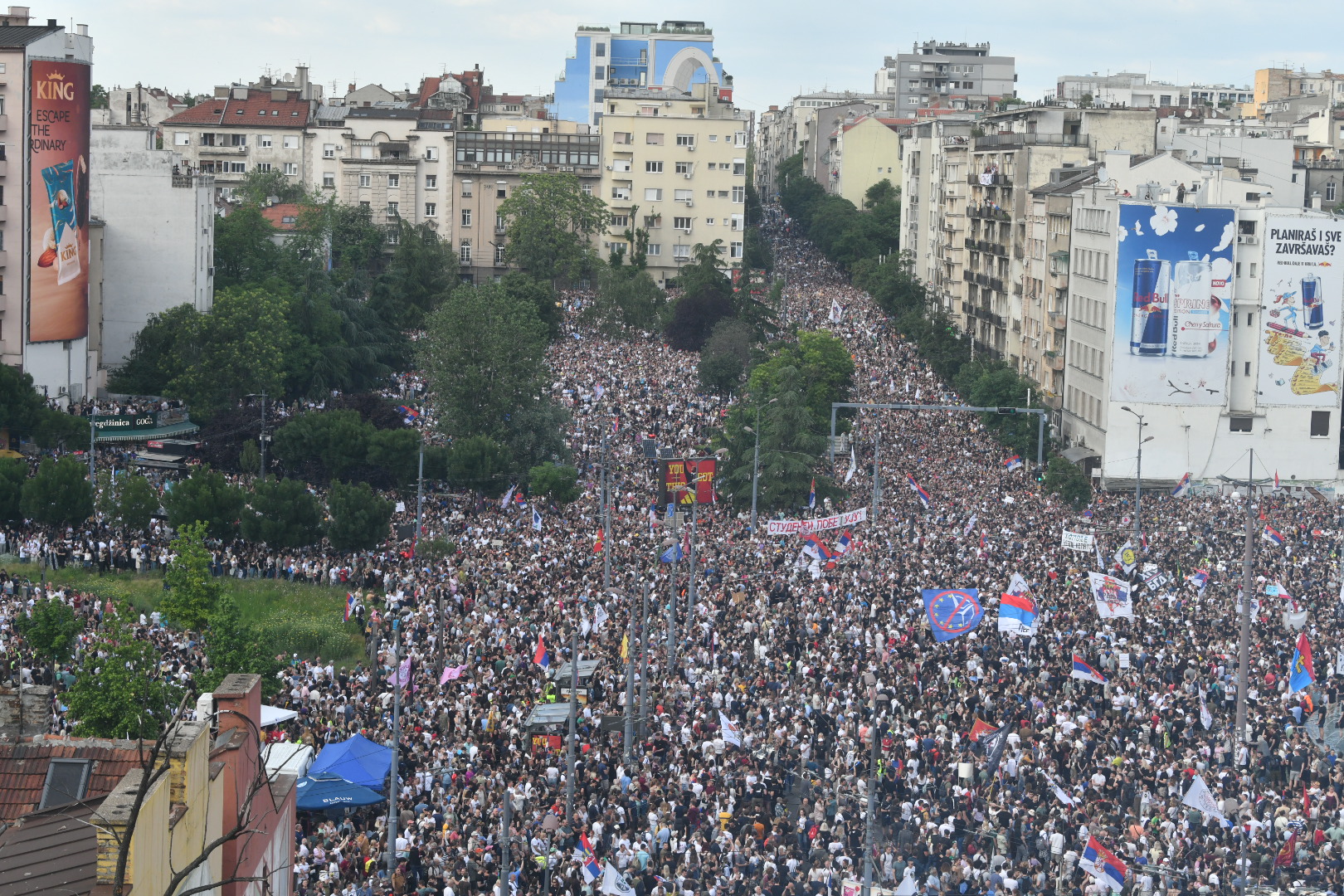 Slavija totali  Protest Ti i ja, Slavija, jer studenti pobeđuju Foto:Vladislav Mitić/Nova.rs