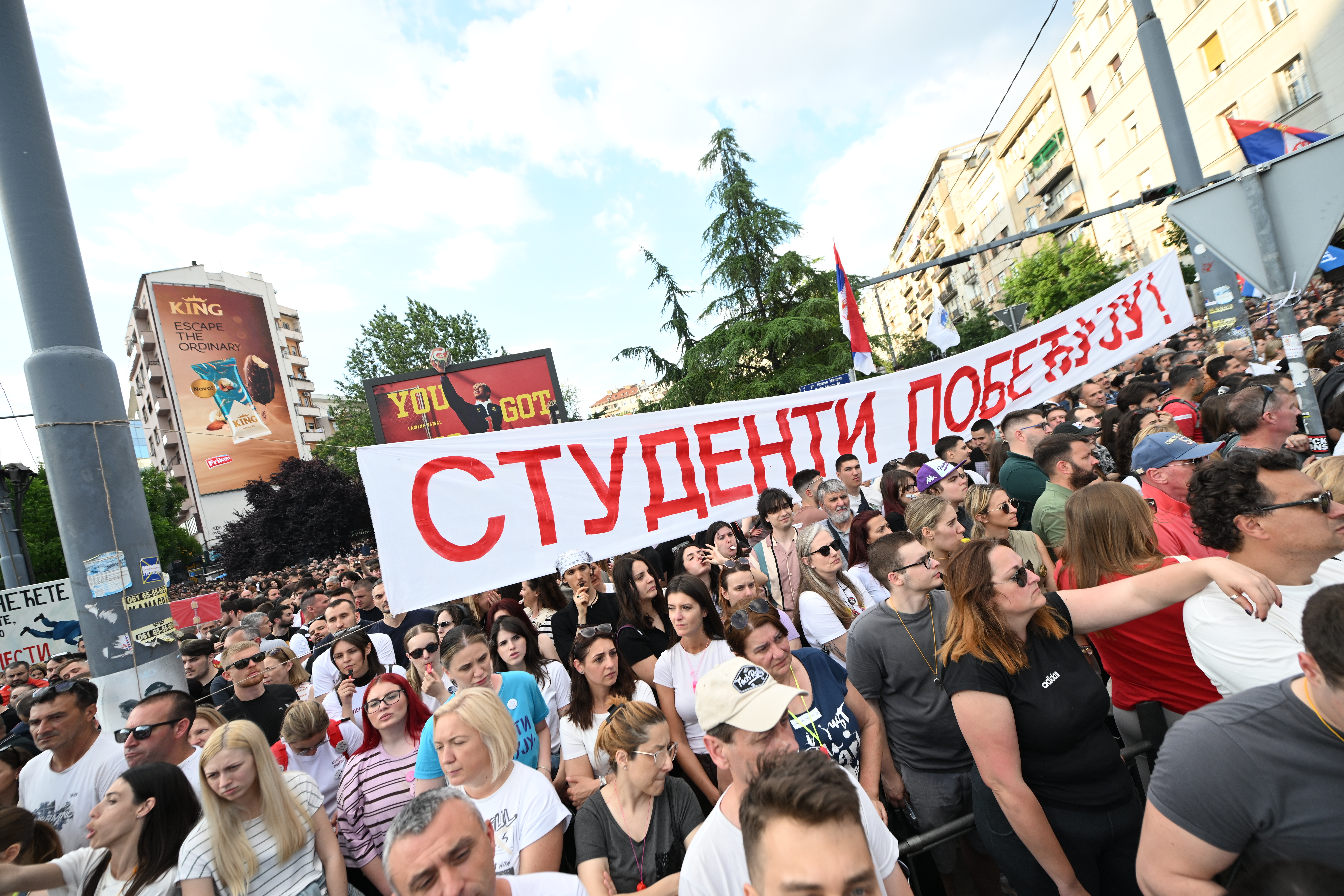Protest Ti i ja, Slavija, jer studenti pobeđuju Foto:Marko Ljutica /Nova.rs
