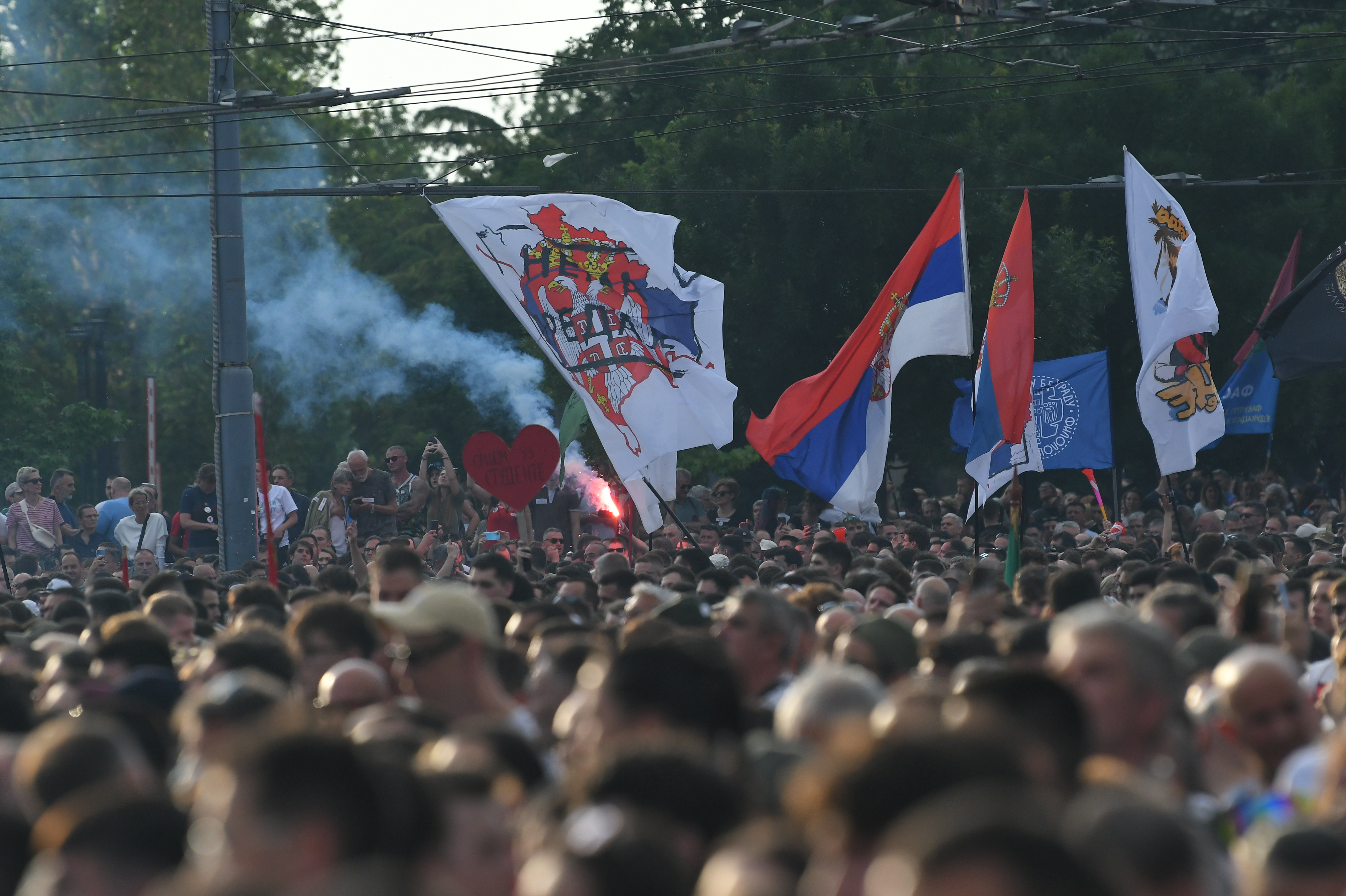 Protest Ti i ja, Slavija, jer studenti pobeđuju Foto:Marko Ljutica /Nova.rs