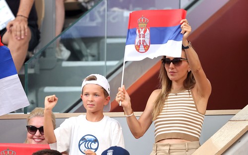 Jelena Djokovic et son fils Stefan - Les célébrités as